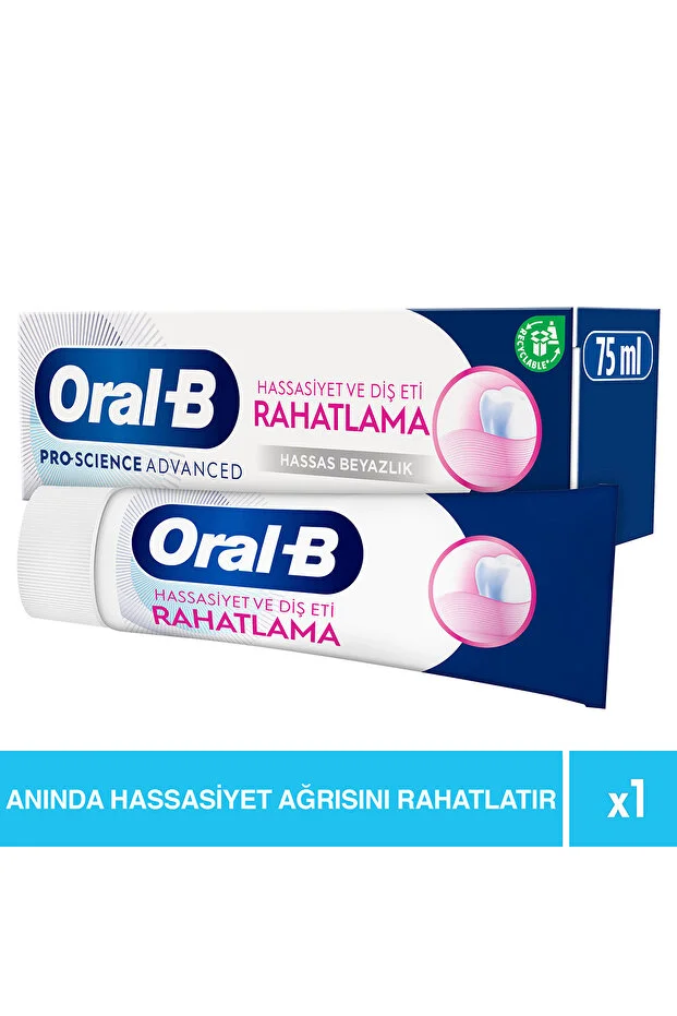Oral-B Pro-Science Advanced Hassasiyet ve Diş Eti Rahatlama Ferah Beyazlık Diş Macunu 75 ml