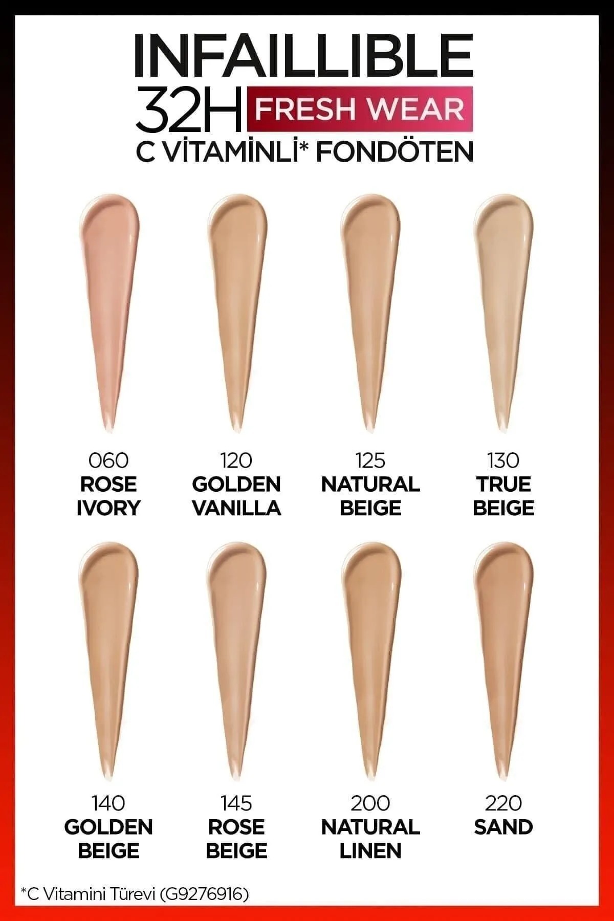 Loreal Paris Infaillible 32H Fresh Wear C Vitaminli Fondöten - 200 Natural Linen