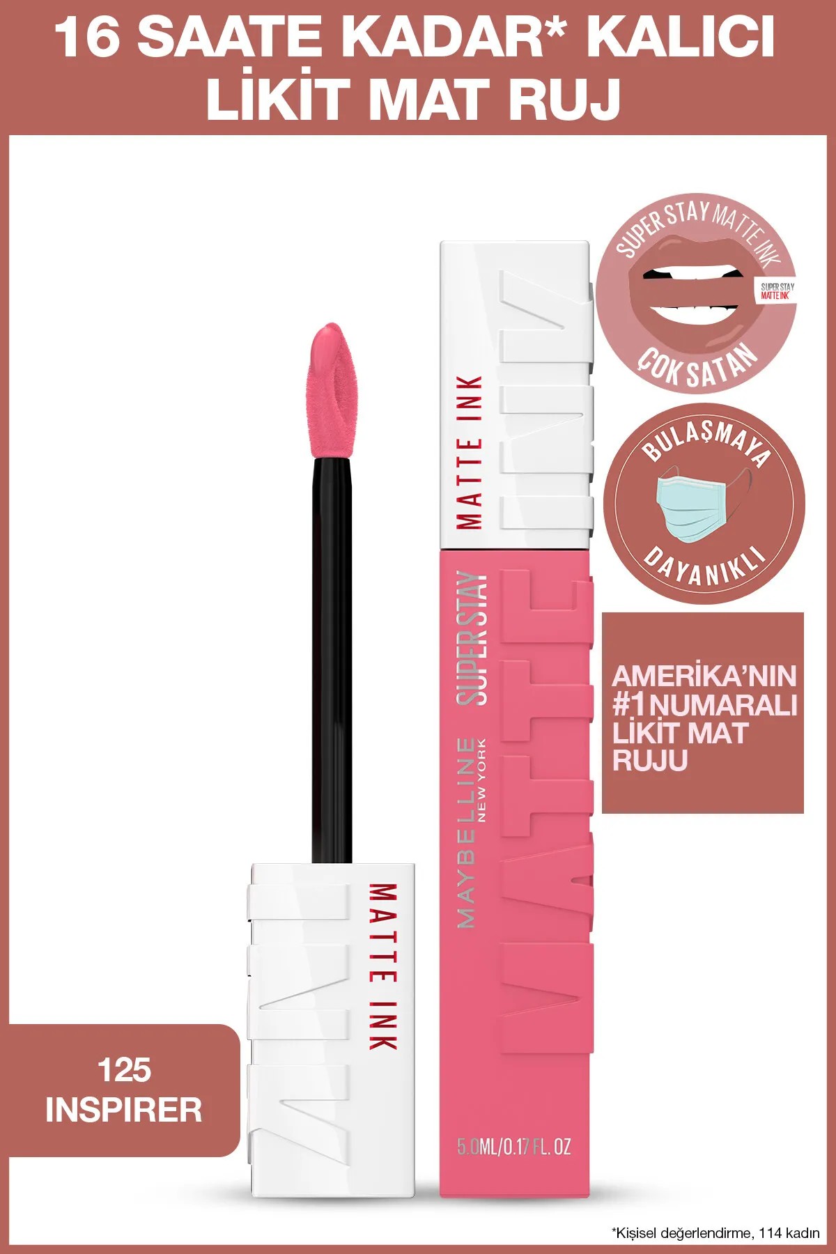 Maybelline New York Super Stay Matte Ink City Edition Likit Mat Ruj - 125 Inspirer