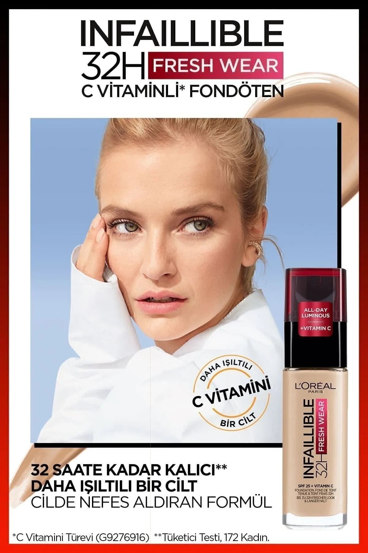 Loreal Paris Infaillible 32H Fresh Wear C Vitaminli Fondöten - 200 Natural Linen