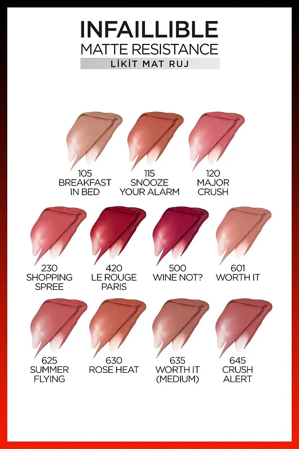 Loreal Paris Infaillible Matte Resistance Likit Mat Ruj - 420 Le Rouge Paris