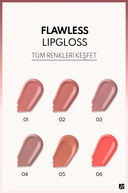 Note Flawless Lipgloss 01 Nude Touch Nemlendirici Etkili Parlak Ruj - Nude