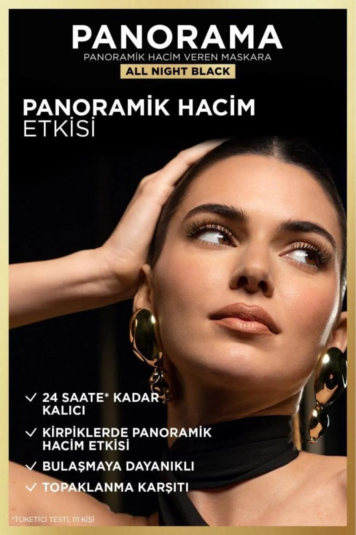 Loreal Paris Panorama Hacim Veren Maskara All Night Black Siyah