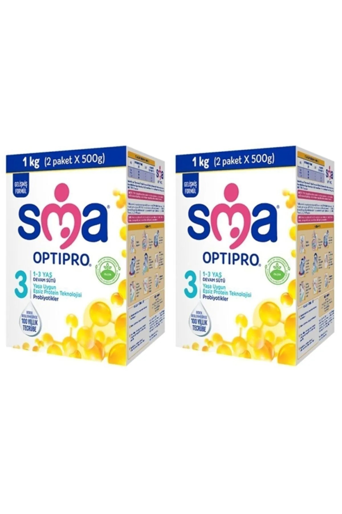 SMA Optipro Probiyotik 3 Devam Sütü 1-3 Yaş 1000 Gr X 2 Adet