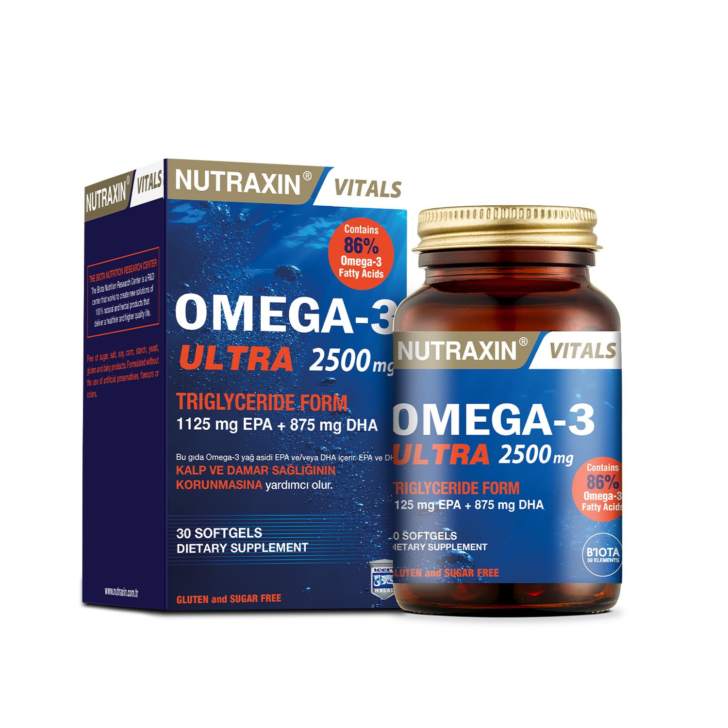 Nutraxin Vitals Ultra Omega 3 2500 mg 30 Kapsül