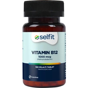 Selfit Vitamin B12 1000 Mcg 100 Adet Dilaltı Tablet