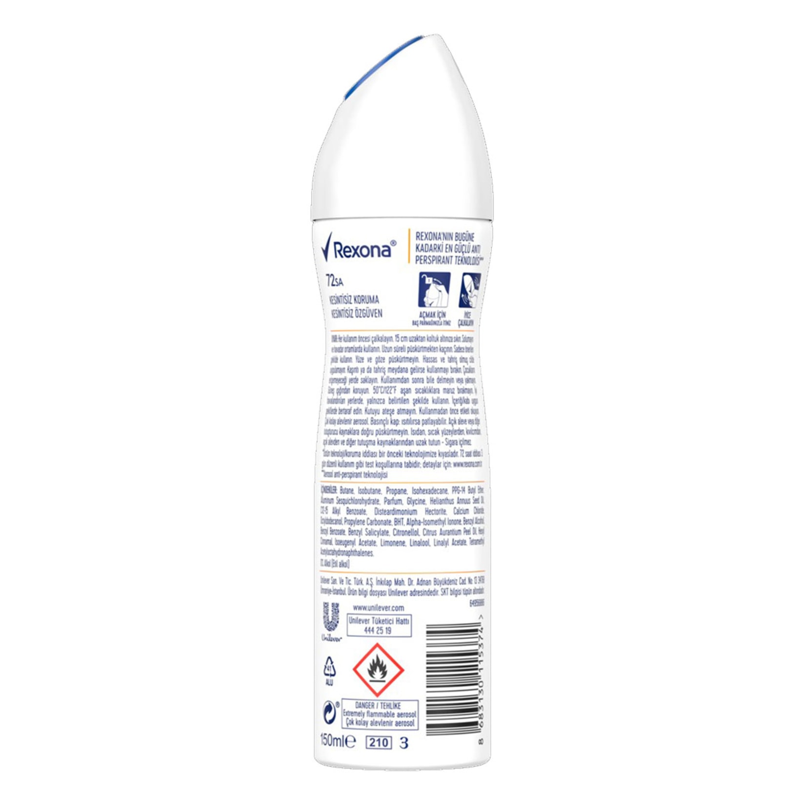 Rexona Energise Kadın Sprey Deodorant 150 Ml