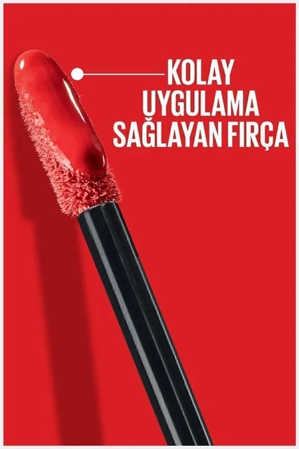 Maybelline New York Super Stay Vinyl Ink Uzun Süre Kalıcı Şeftali Tonlu Likit Parlak Ruj 15 Peachy