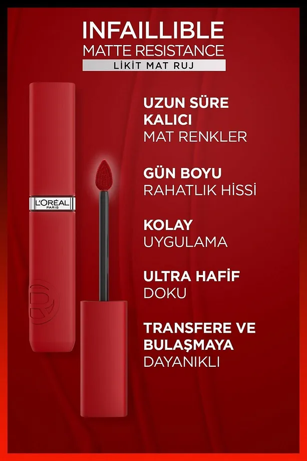 Loreal Paris Infaillible Matte Resistance Likit Mat Ruj - 420 Le Rouge Paris