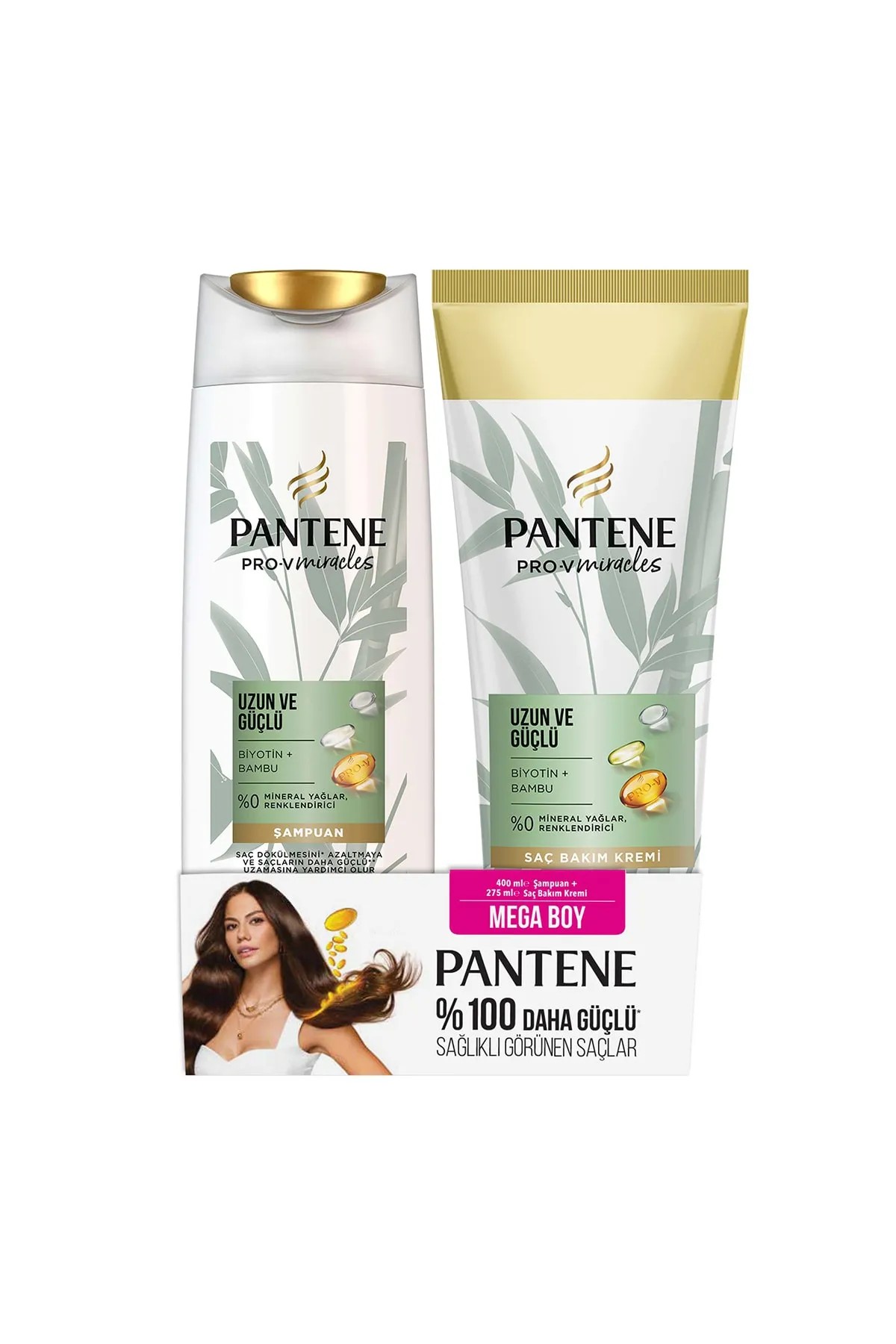 Pantene Pro-V Miracles Bambu Uzun ve Güçlü 400 ml Şampuan + 275 ml Saç Bakım Kremi