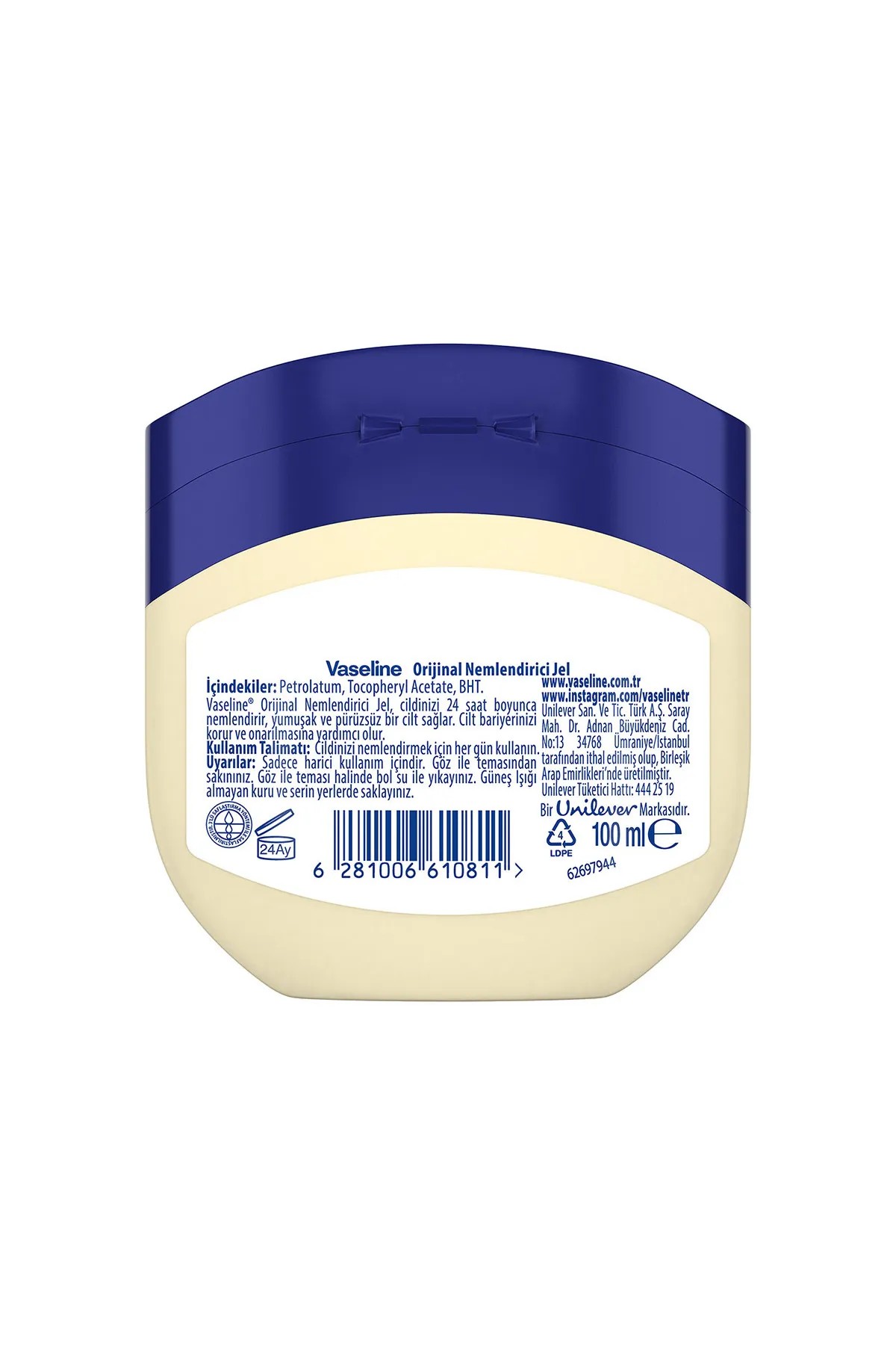 Vaseline Nemlendirici Jel Original 100 ml X2
