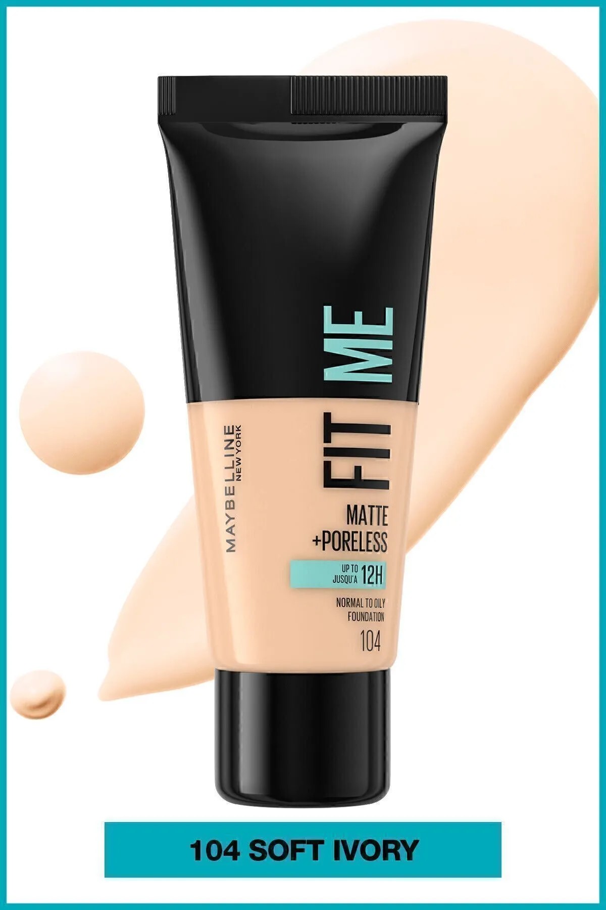 Maybelline New York Fit Me Matte+Poreless Fondöten 104 Soft Ivory