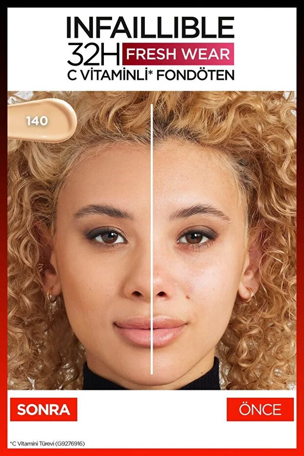 Loreal Paris Infaillible 32H Fresh Wear C Vitaminli Fondöten - 140 Golden Beige