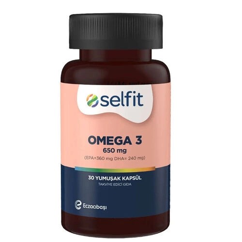 Selfit Omega 3 650 mg Balık Yağı 30 Kapsül