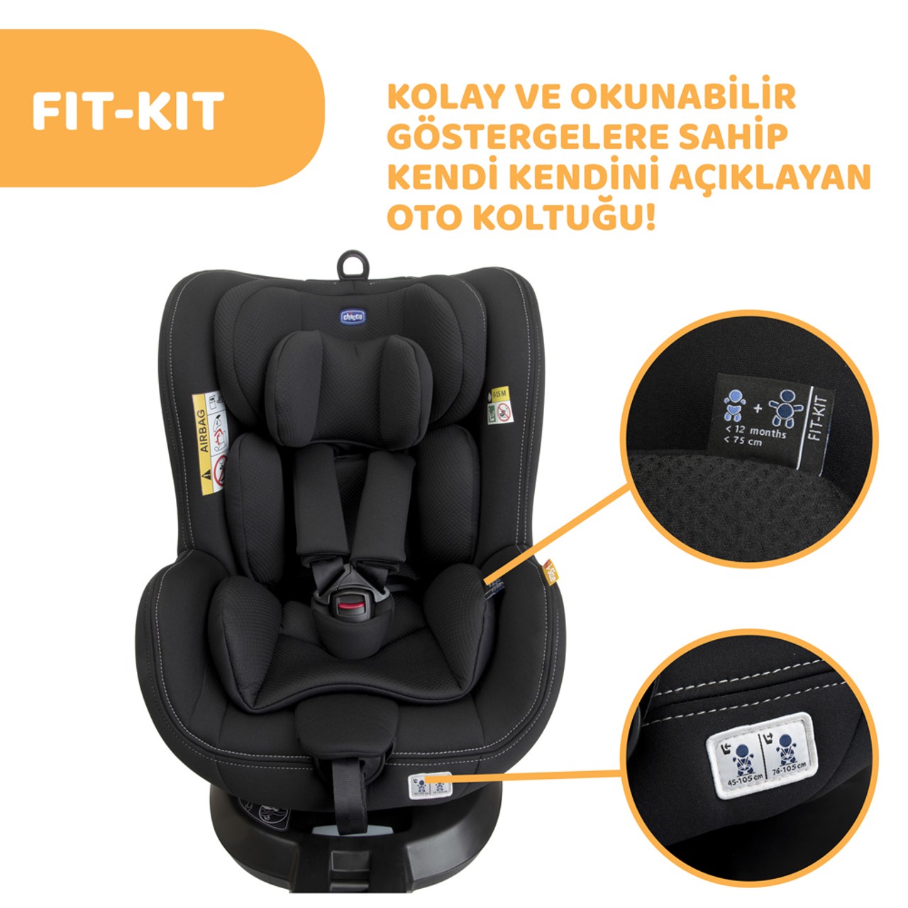 Chicco Seat2fit i-Size Air Oto Koltuğu Siyah