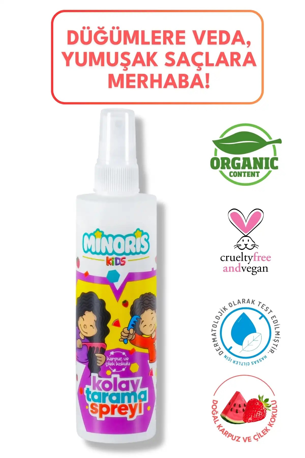 Minoris Kids Organik Kolay Tarama Spreyi 200 ml