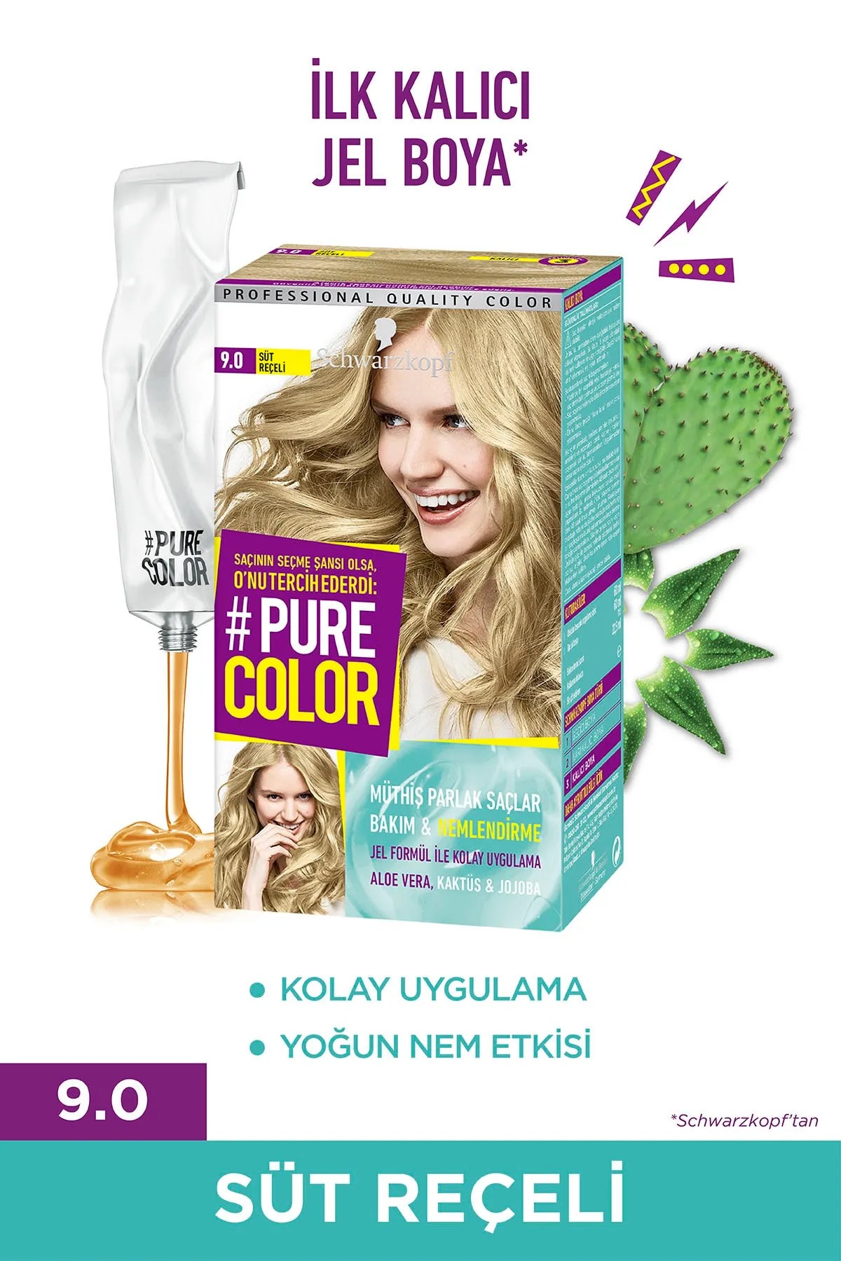 Schwarzkopf Pure Color 9-0 Süt Reçeli Saç Boyası