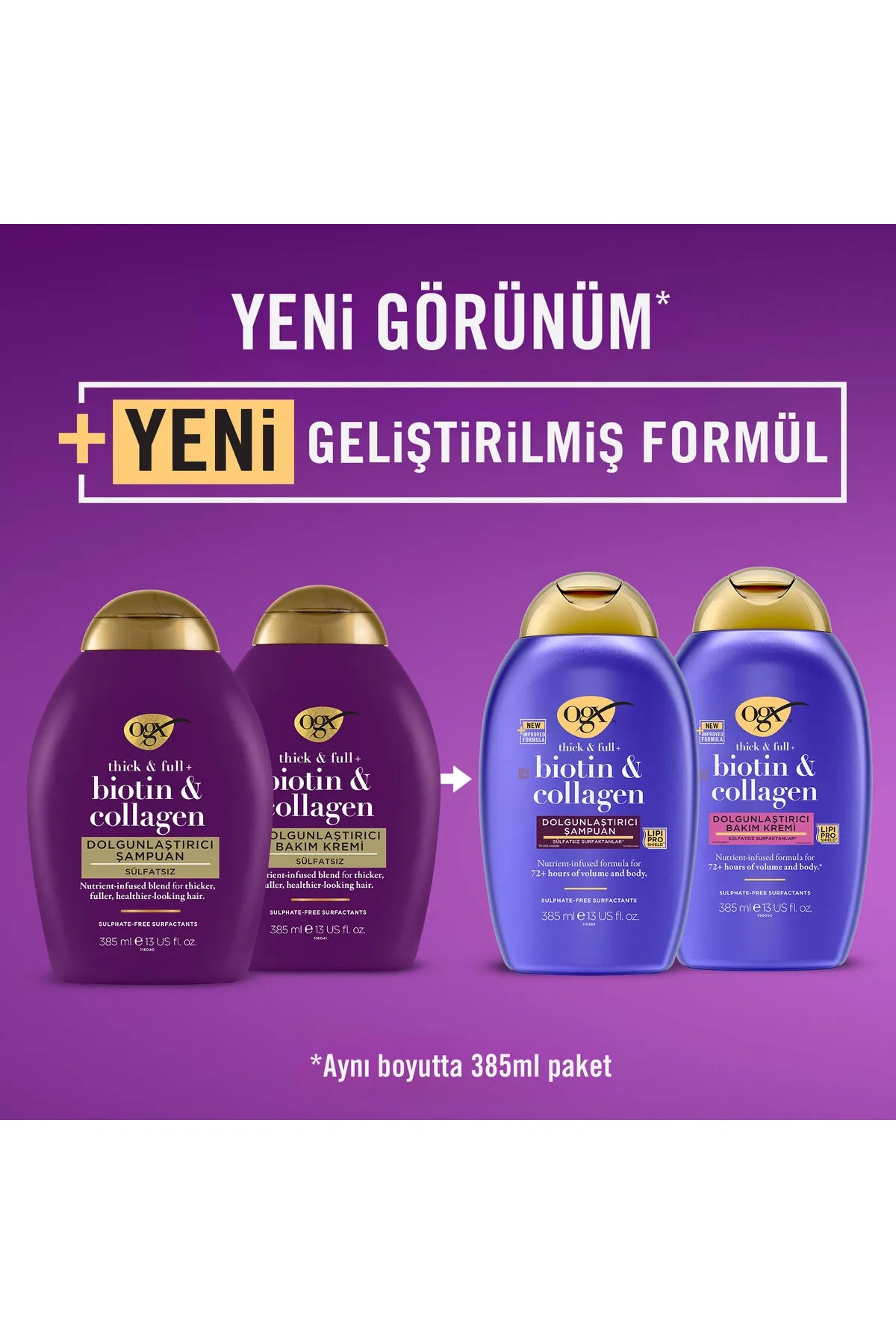 OGX Dolgunlaştırıcı Biotin & Kolajen Sülfatsız Şampuan 385 ml