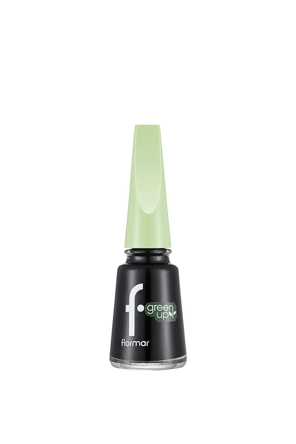 Flormar Parlak Bitişli Nefes Alabilen Vegan Oje Green Up Nail Enamel - 015 Blackest Black