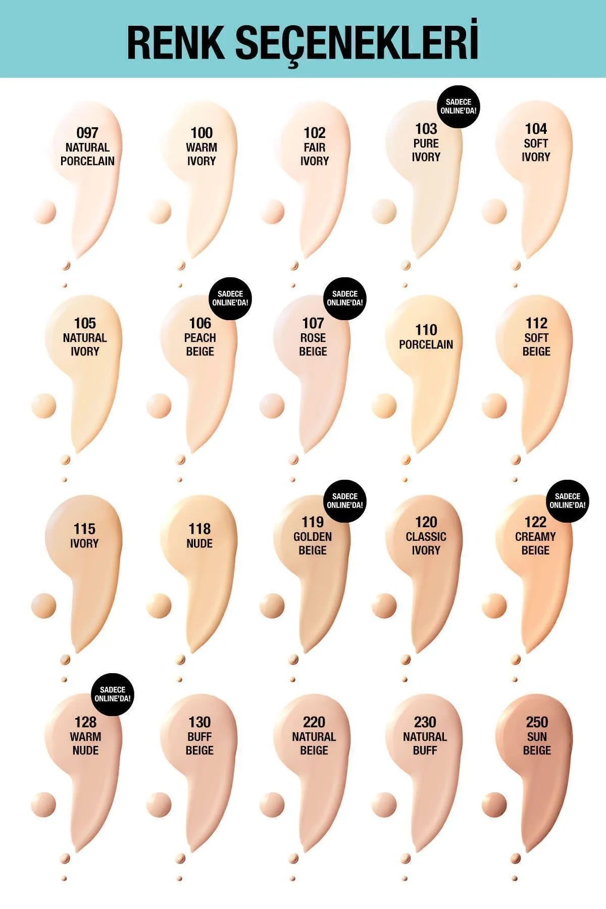 Maybelline New York Fit Me Matte+Poreless Fondöten 104 Soft Ivory