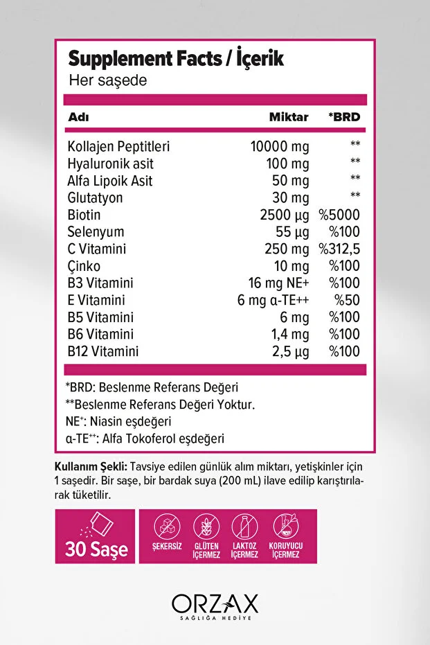 Day2Day The Collagen Beauty Intense 30 Saşe x 12 gr (Çilek Aromalı)