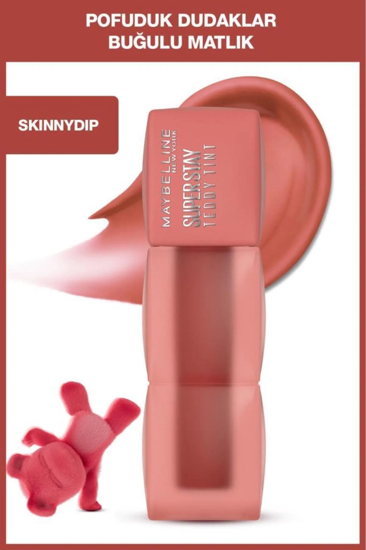 Maybelline Super Stay Teddy Tint Uzun Süre Kalıcı Likit Mat Tint 15 Skinny Dip
