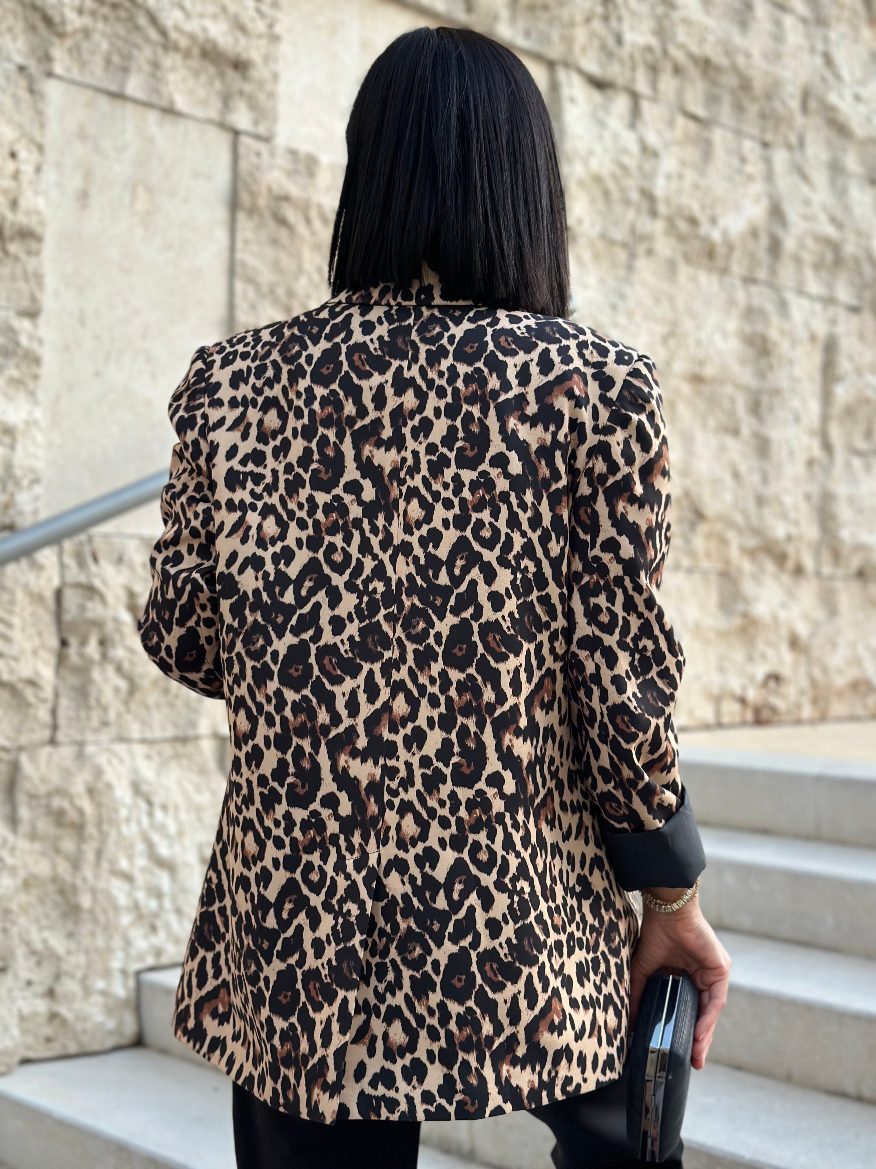 LEOPAR DESEN BLAZER CEKET