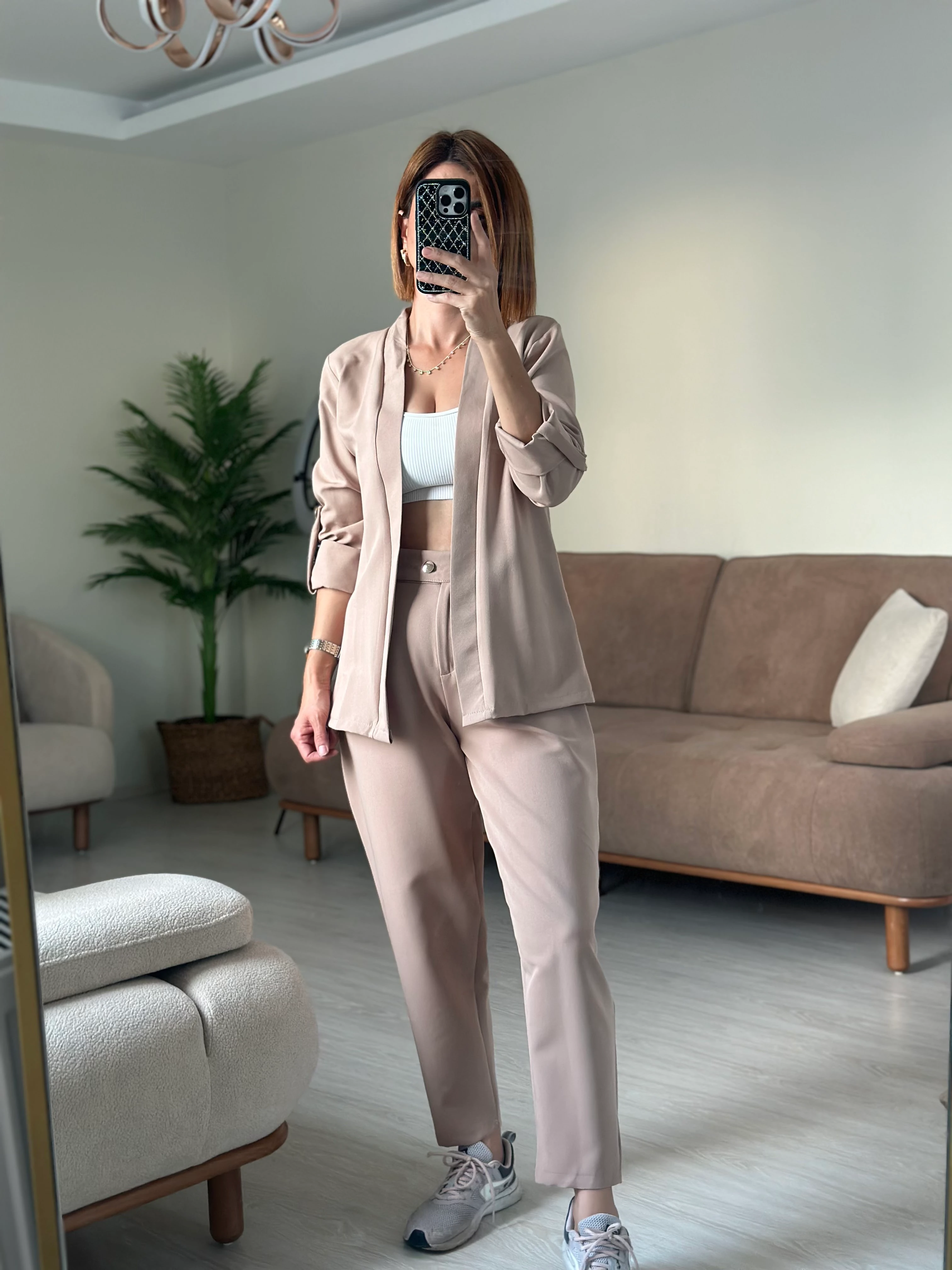 CEKET PANTOLON TAKIM - TAŞ RENGİ