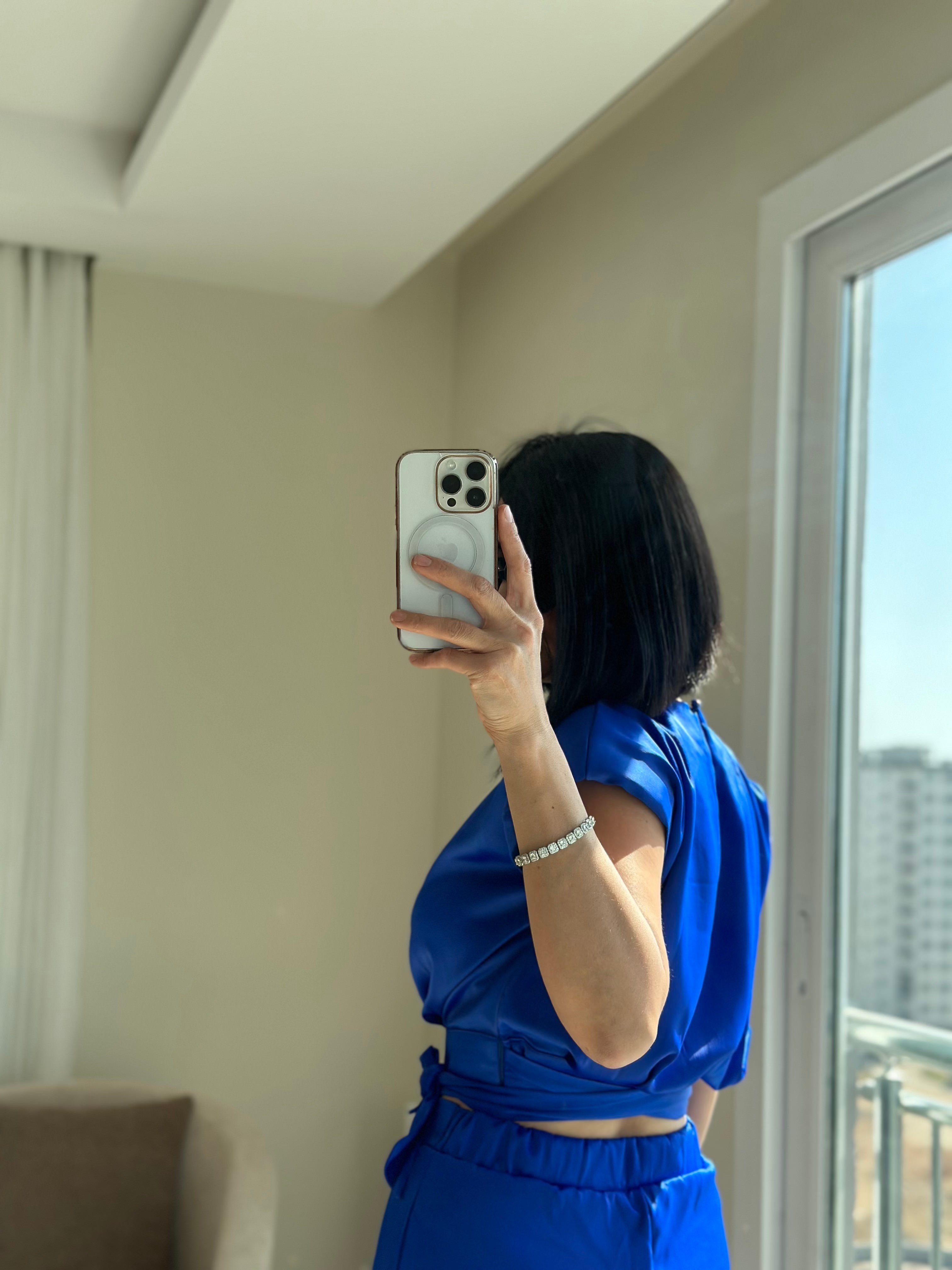 SATEN BLUZ PANTOLON TAKIM