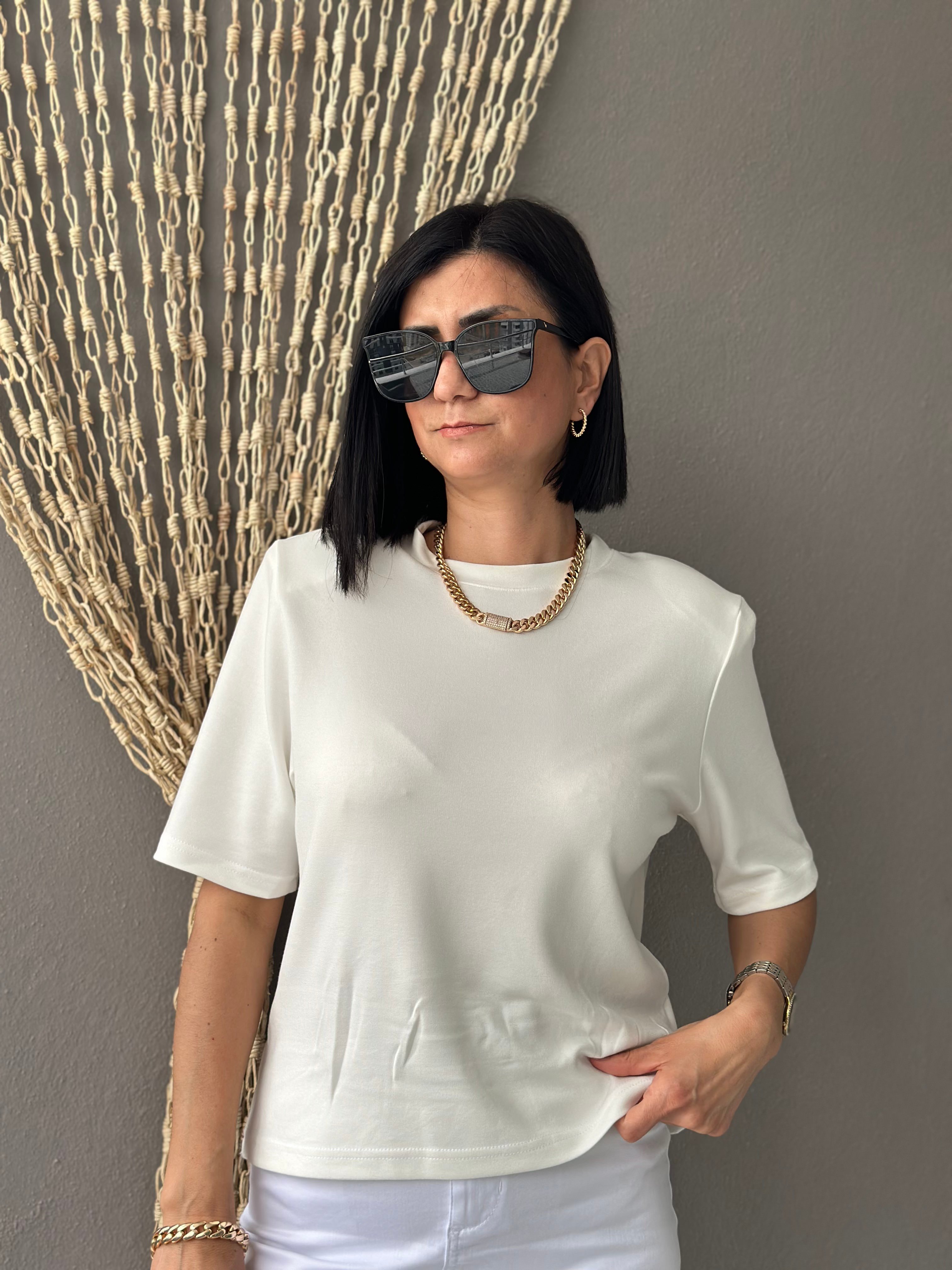 VATKALI T-SHİRT - KREM