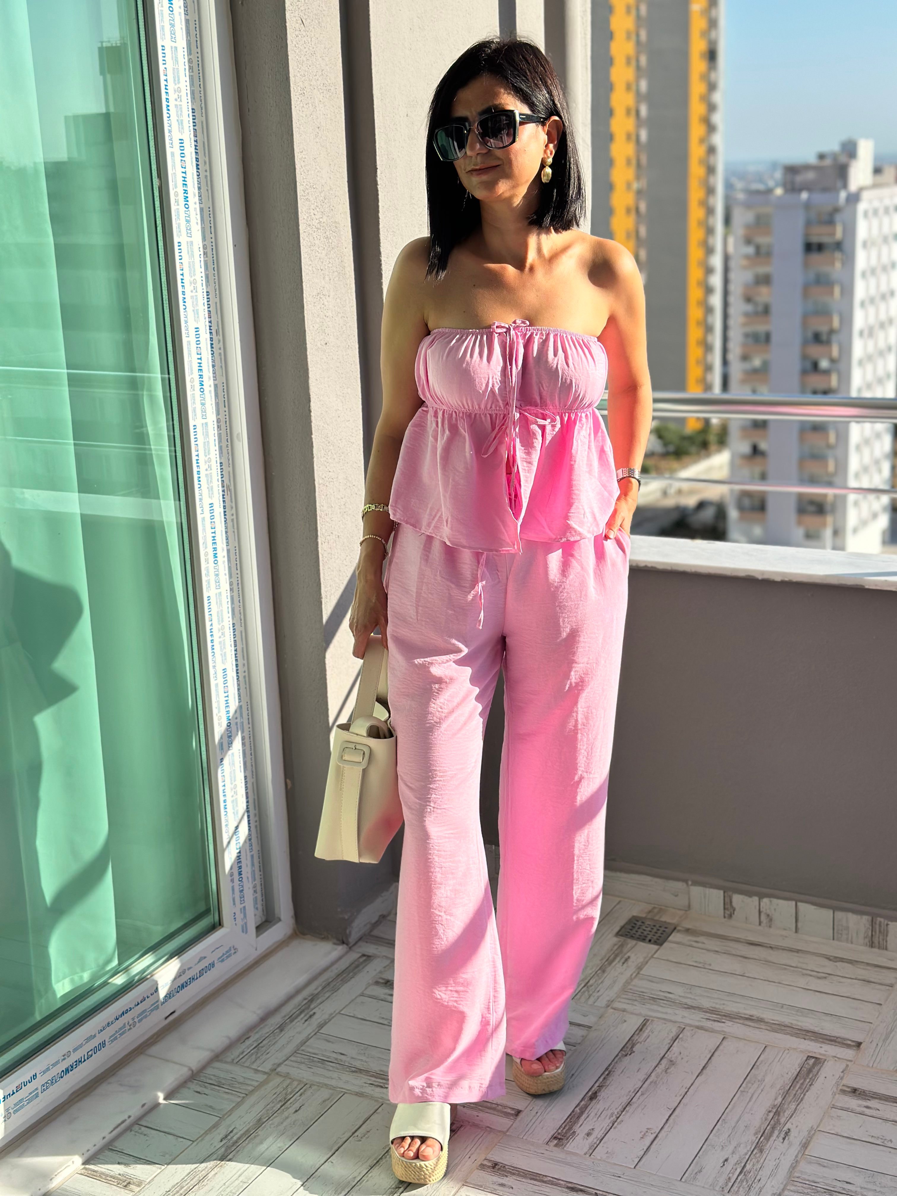STRAPLEZ TAKIM - PEMBE
