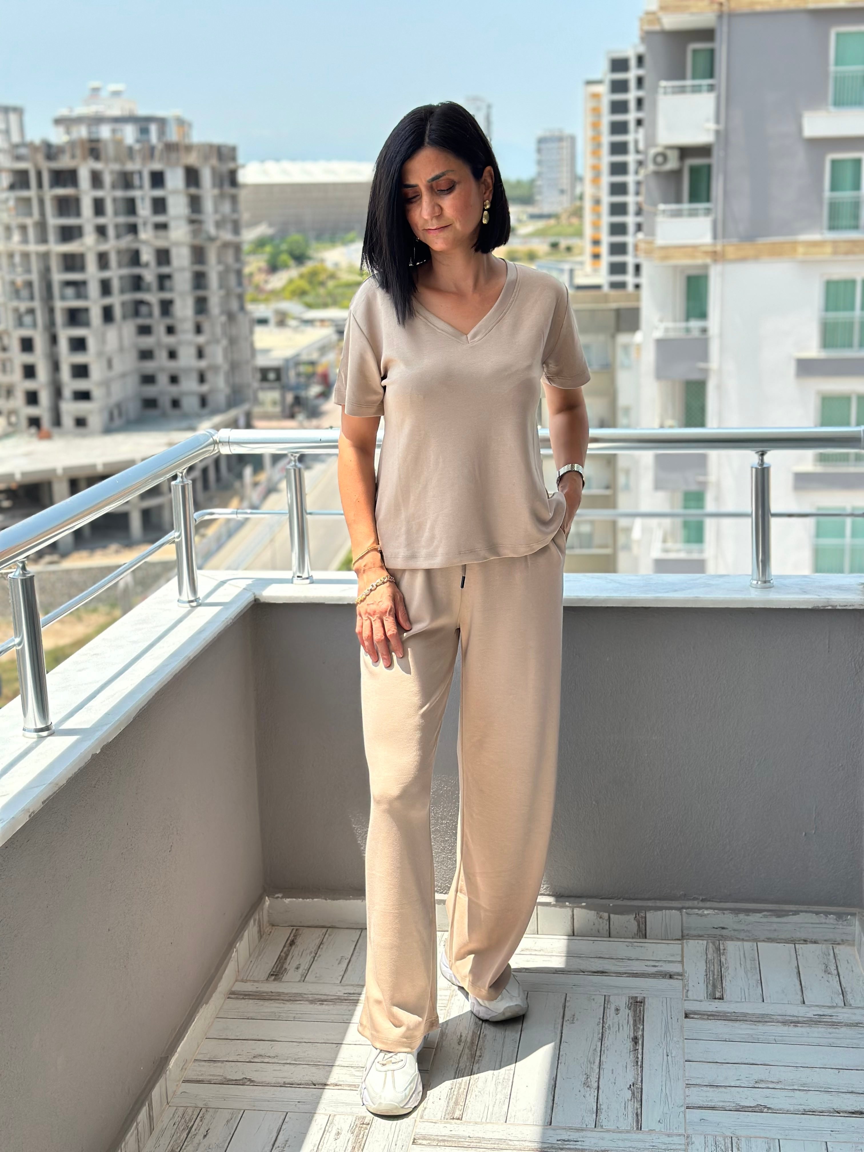 OYSHO KUMAŞ TAKIM - TAŞ RENGİ
