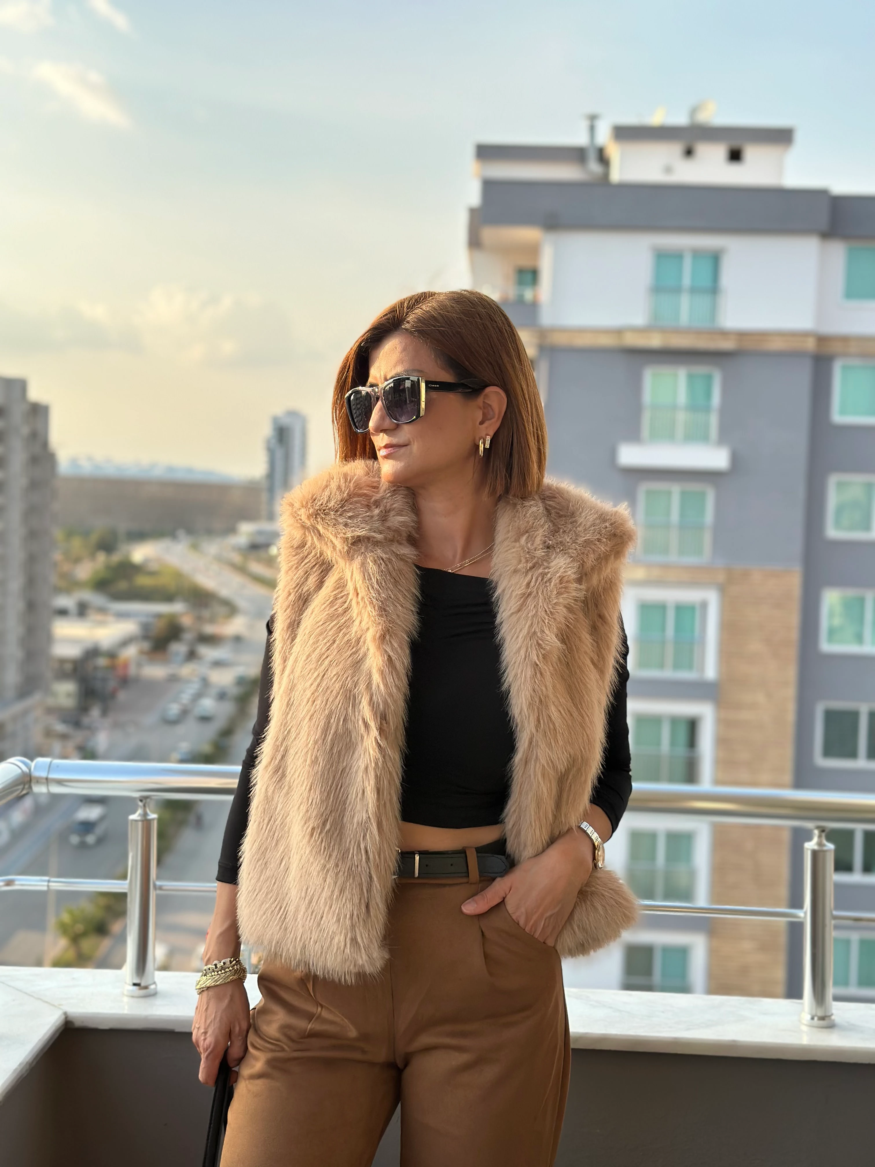 LOLİTA YELEK - VİZON