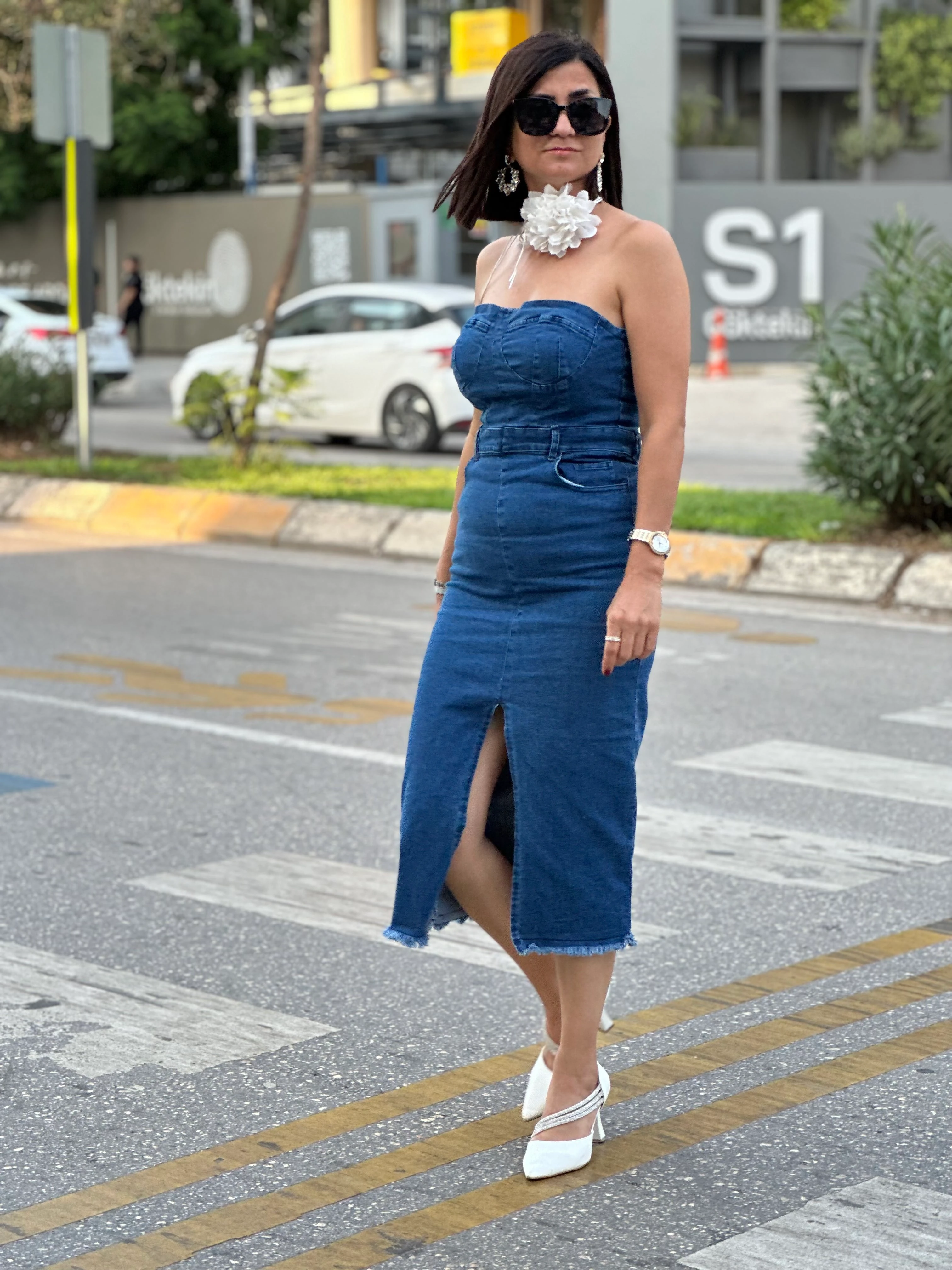 STRAPLEZ KOT ELBİSE