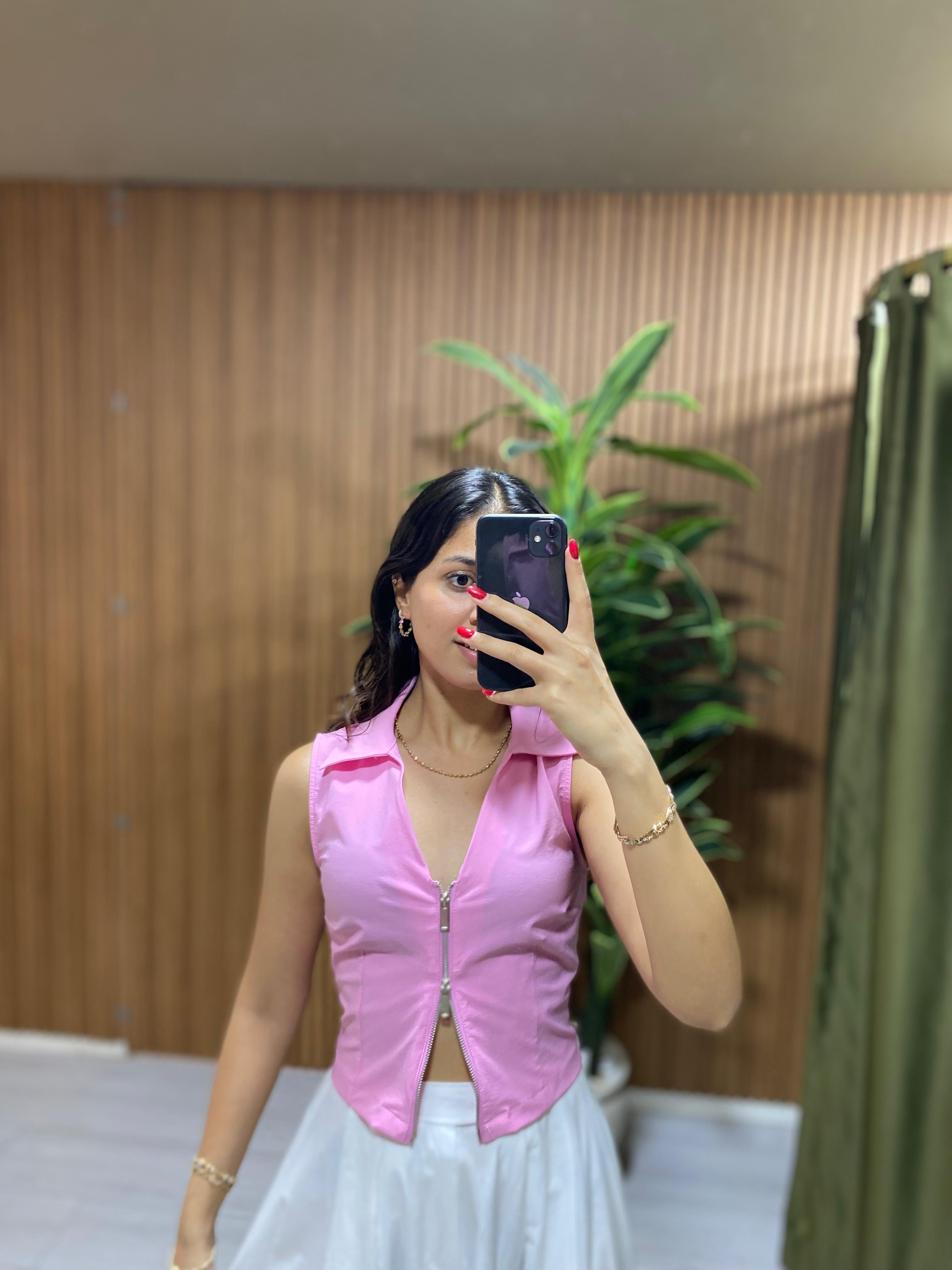 Candy Chıc Fermuarlı Bluz