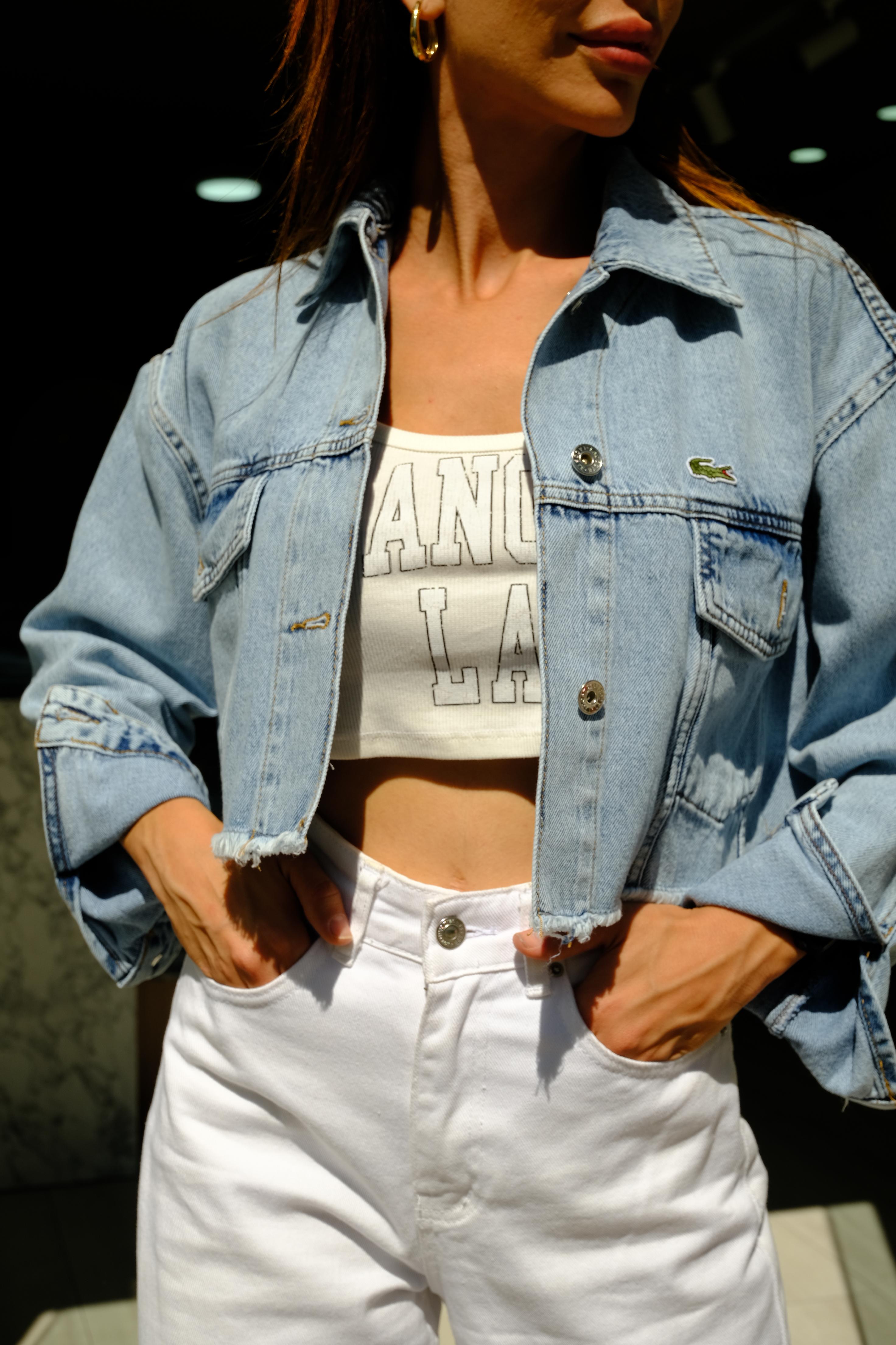 Crop Denim Ceket