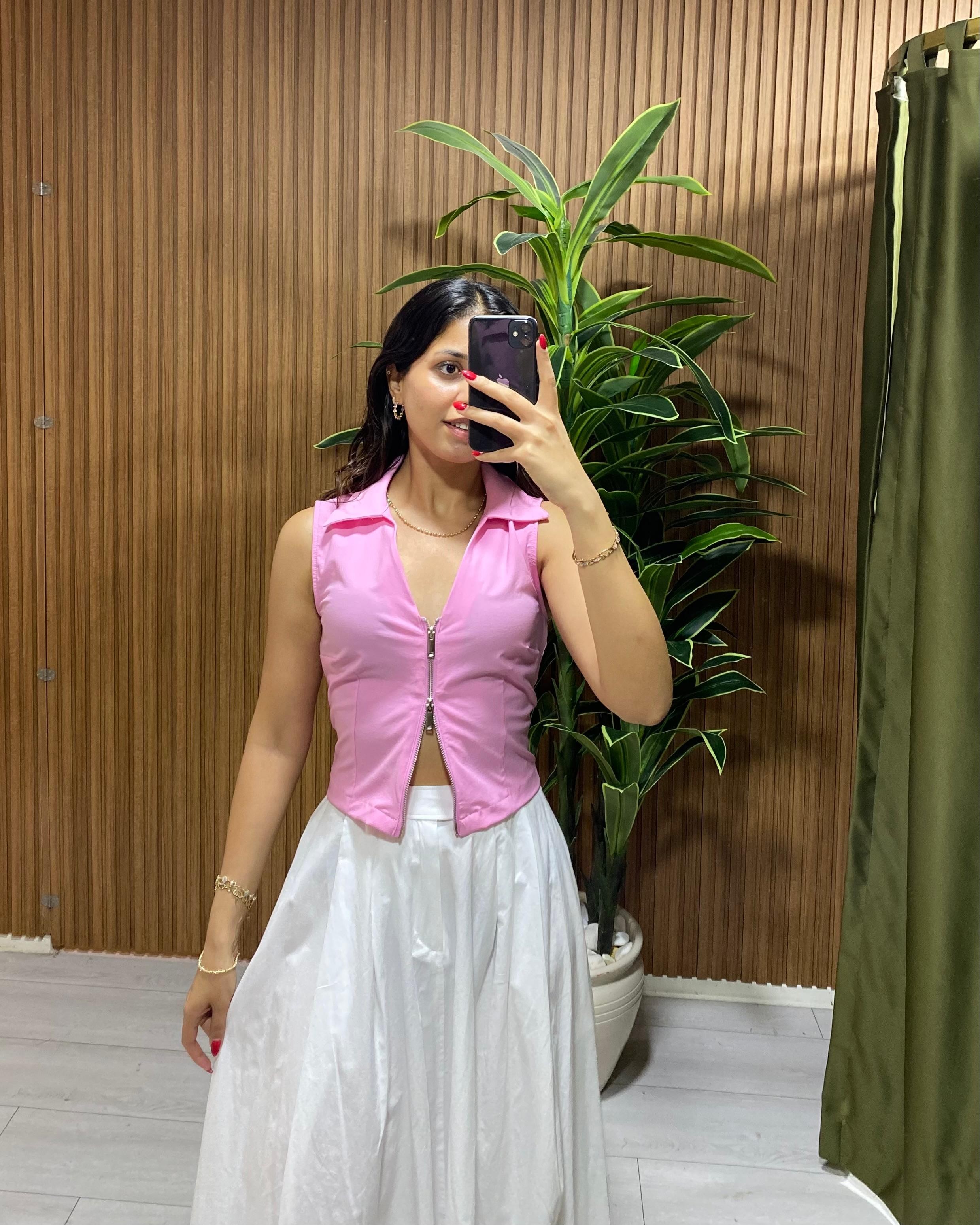 Candy Chıc Fermuarlı Bluz
