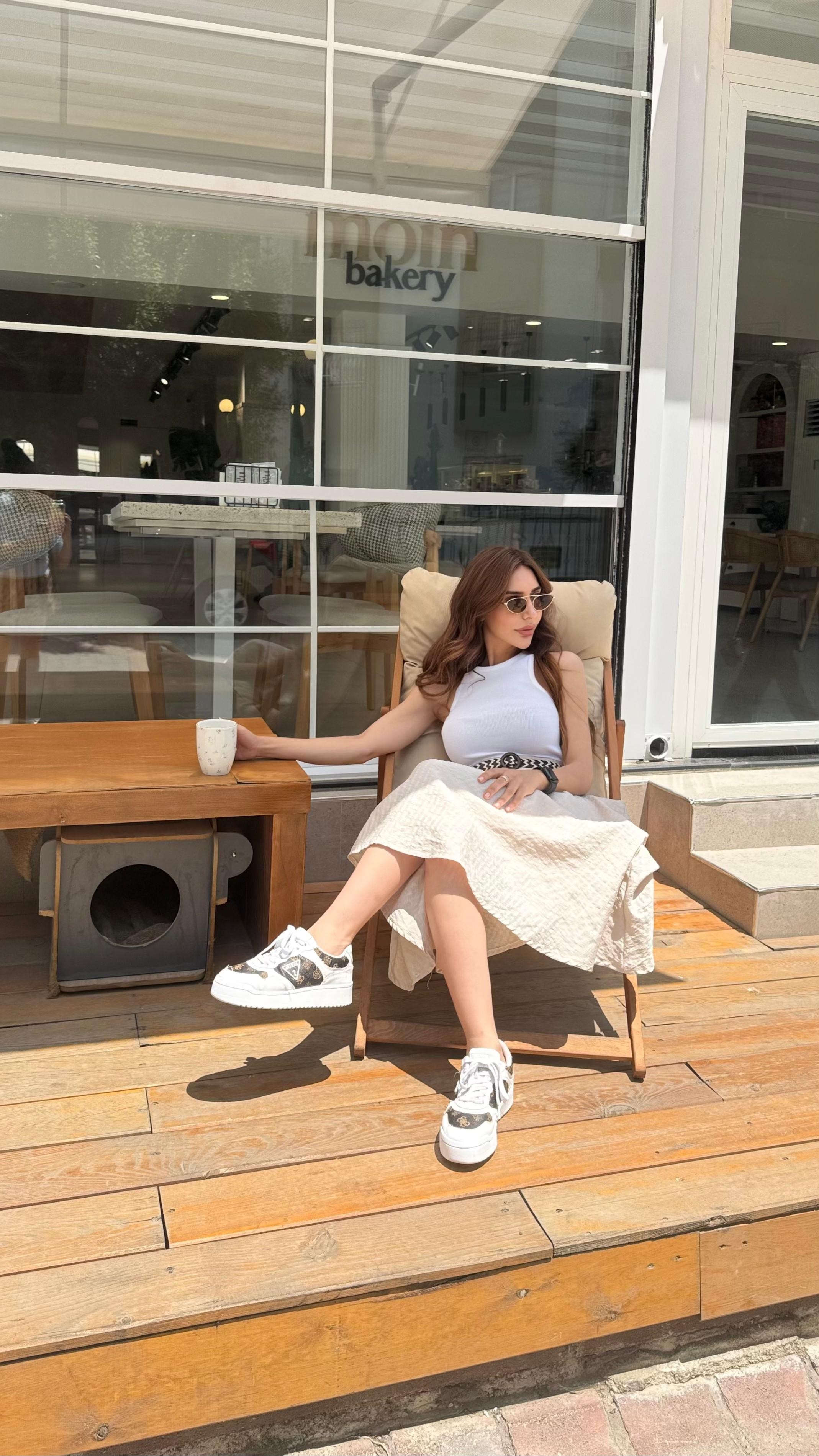 Soft Dokulu Krem A-Line Elbise