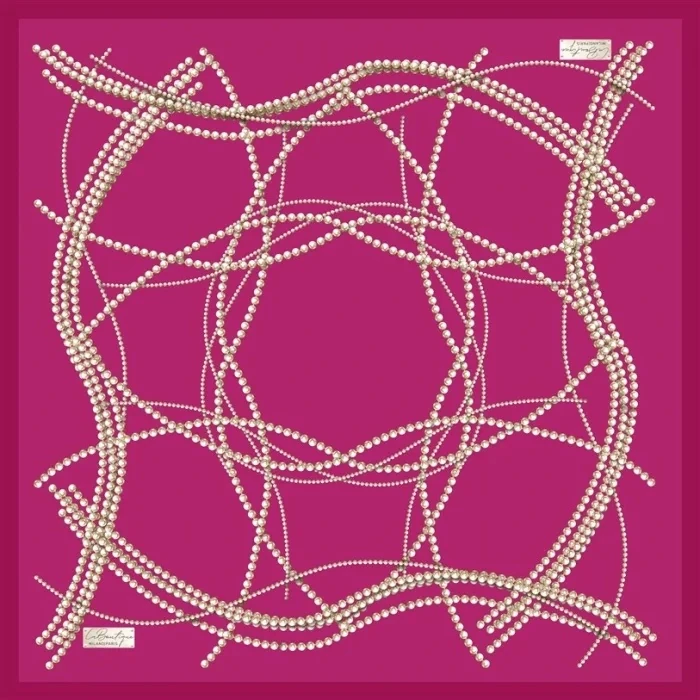 İnci Zincir Güz Eşarp Fuşya