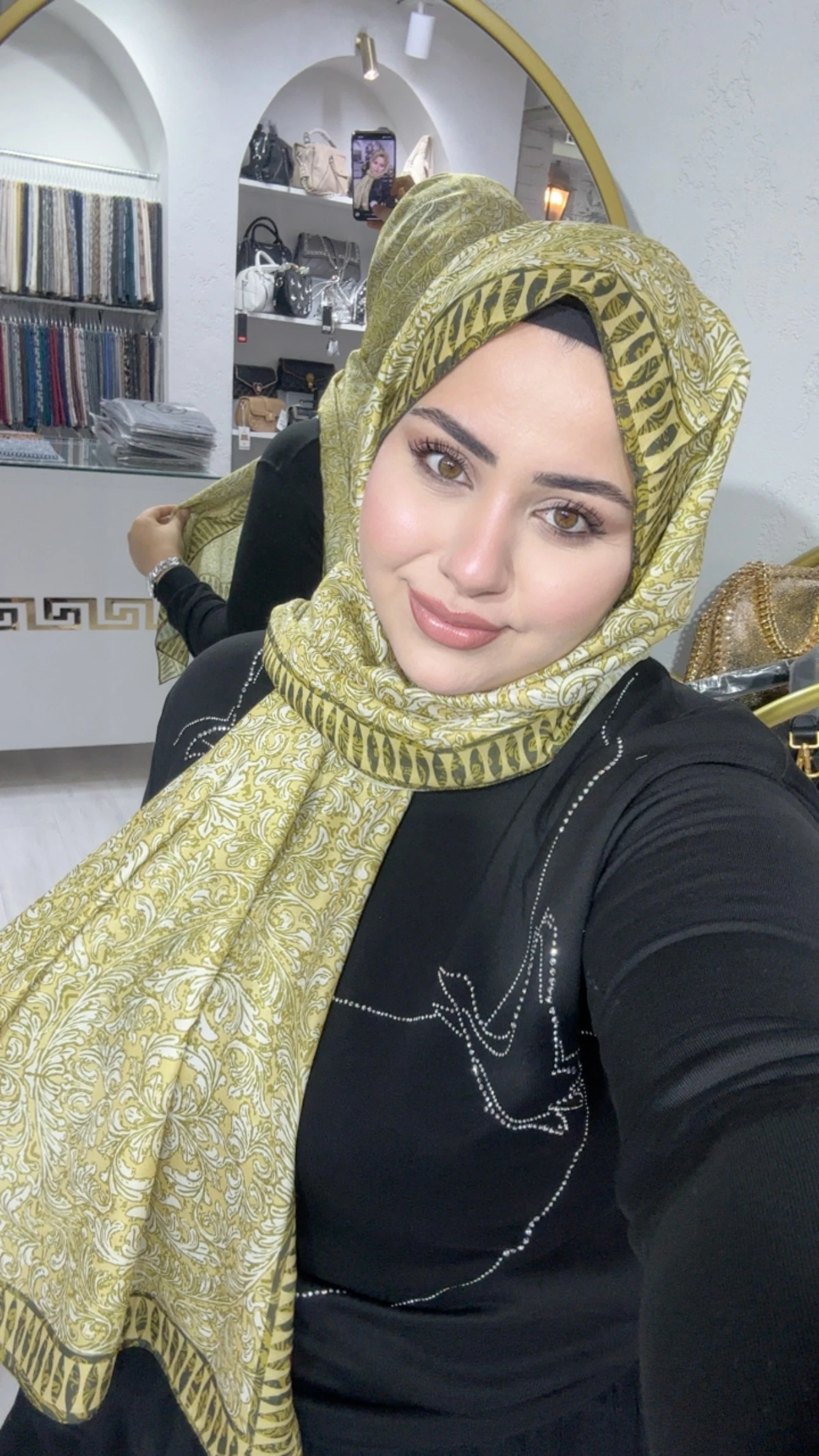 Soft Pamuk İpek Şal Yağ Yeşili 