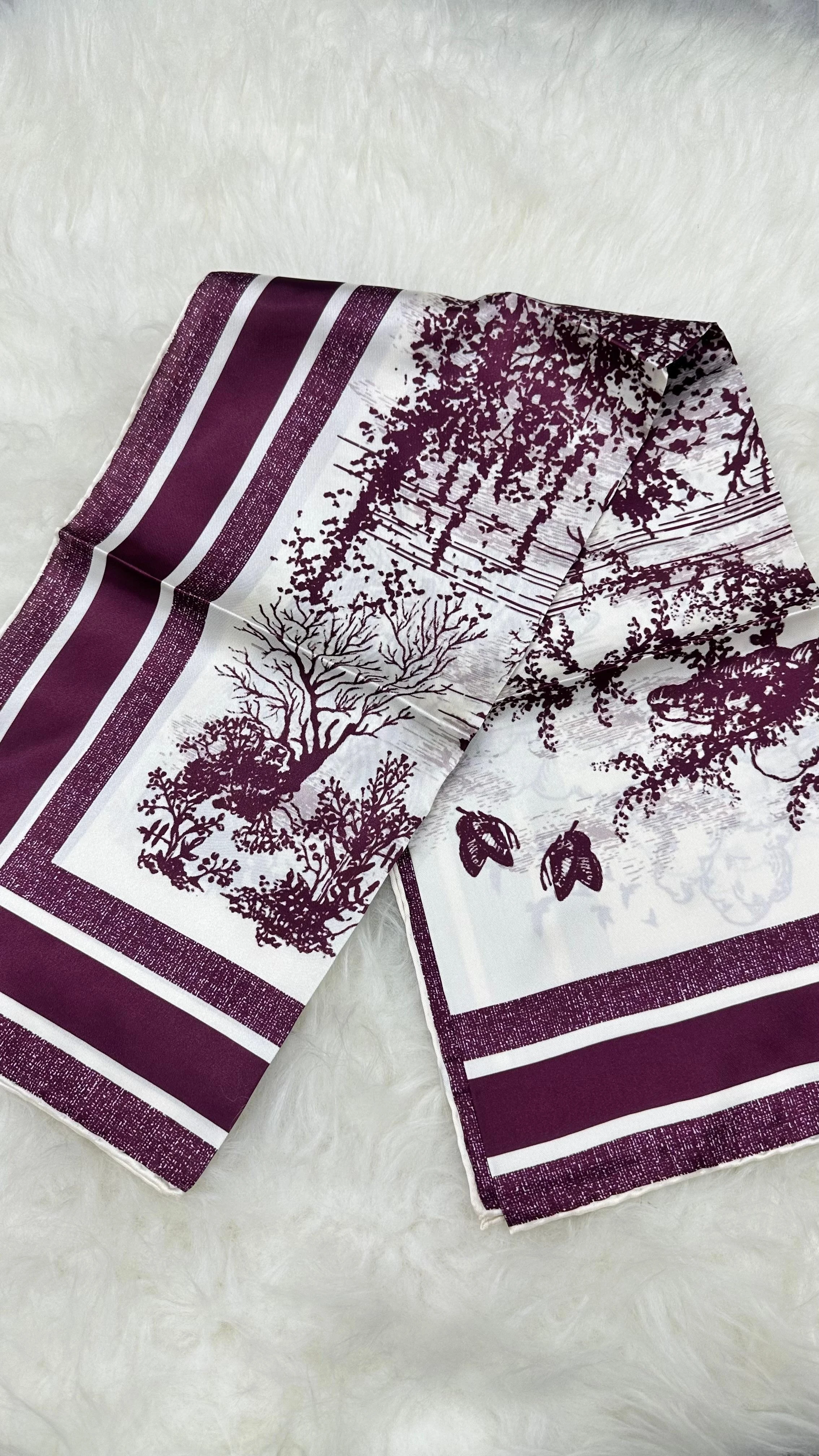 DR İthal Twill İpek Eşarp Burgendy