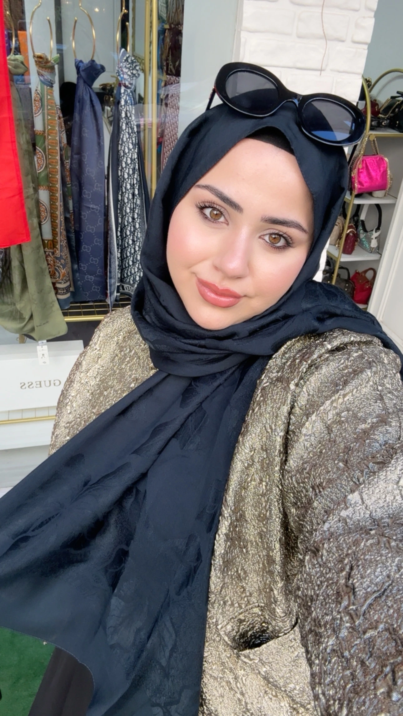 Noura Naia Pamuk Adel Şal Koyu Lacivert 