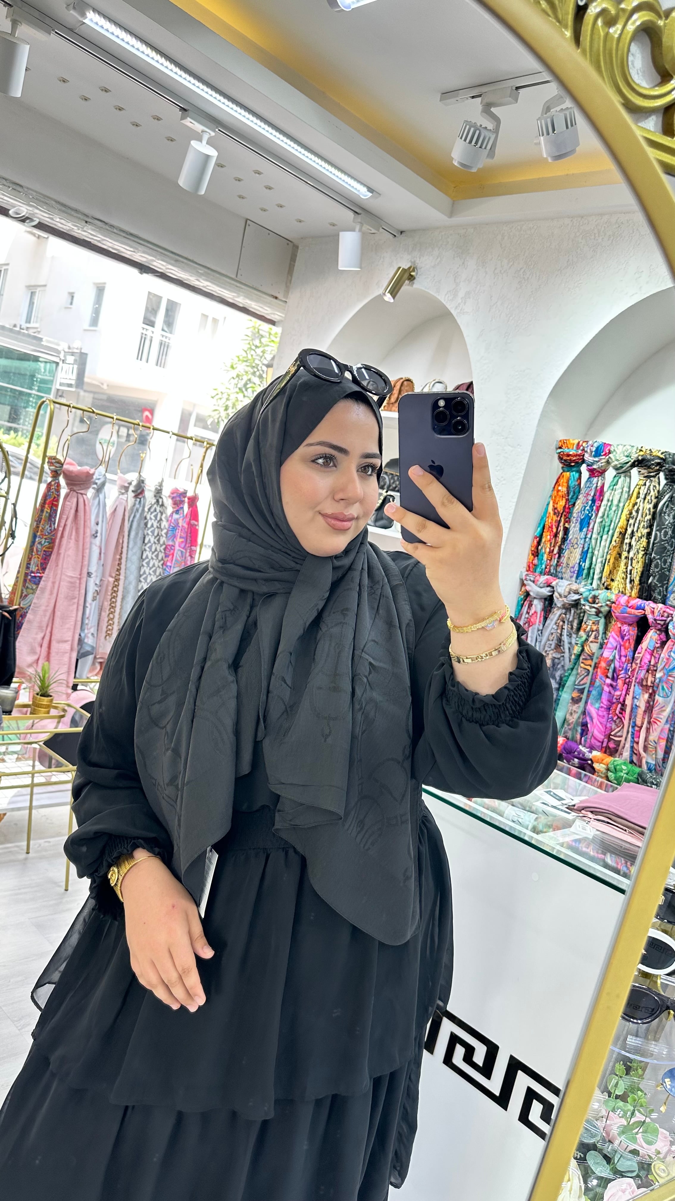 Maria Naia Pamuk Şal Siyah