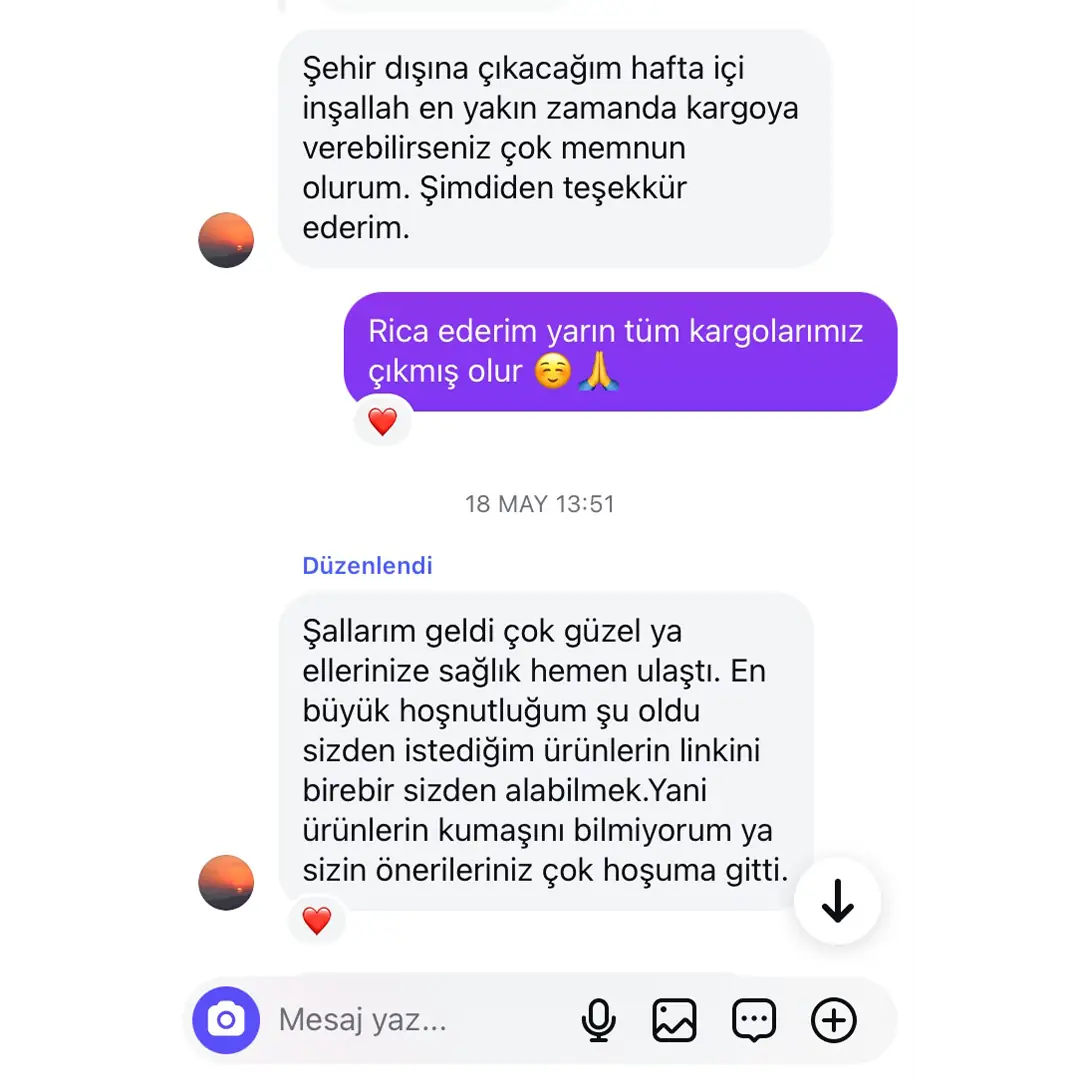 Eşarp ve şal müşteri memnuniyeti 12