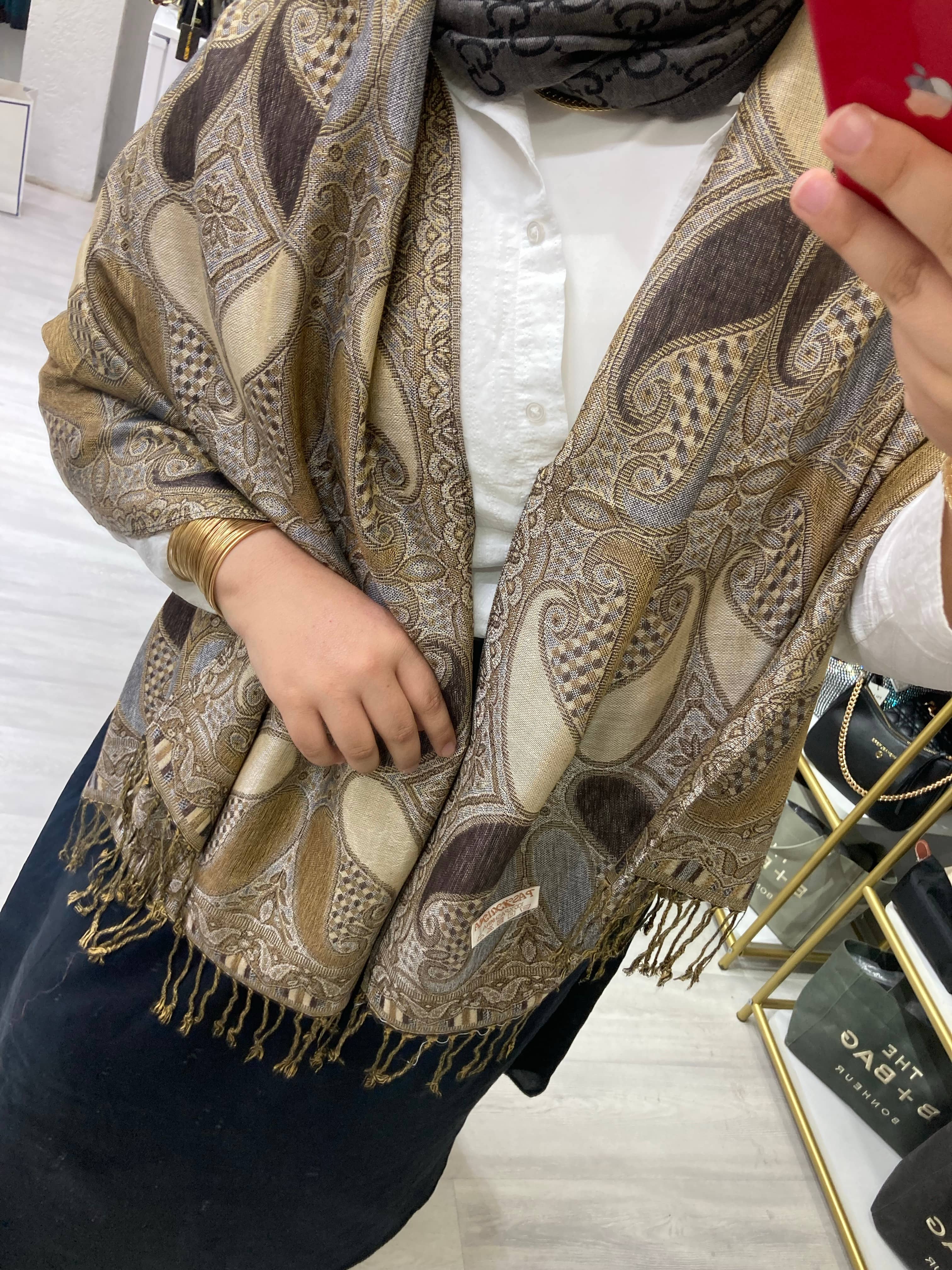 %100 Pashmina Omuz Şalı 