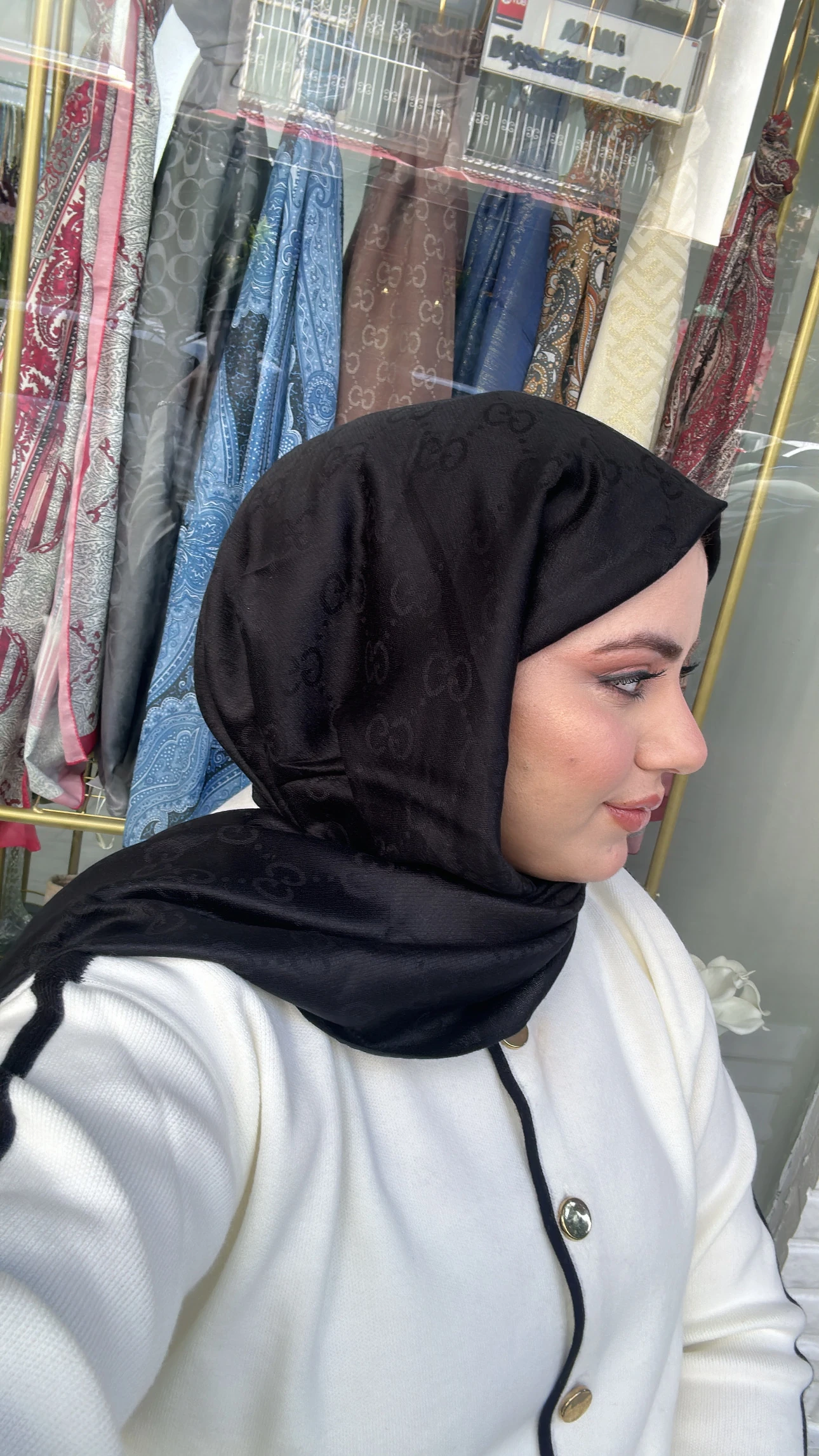 G Desen İthal Kaşmir İpek Siyah