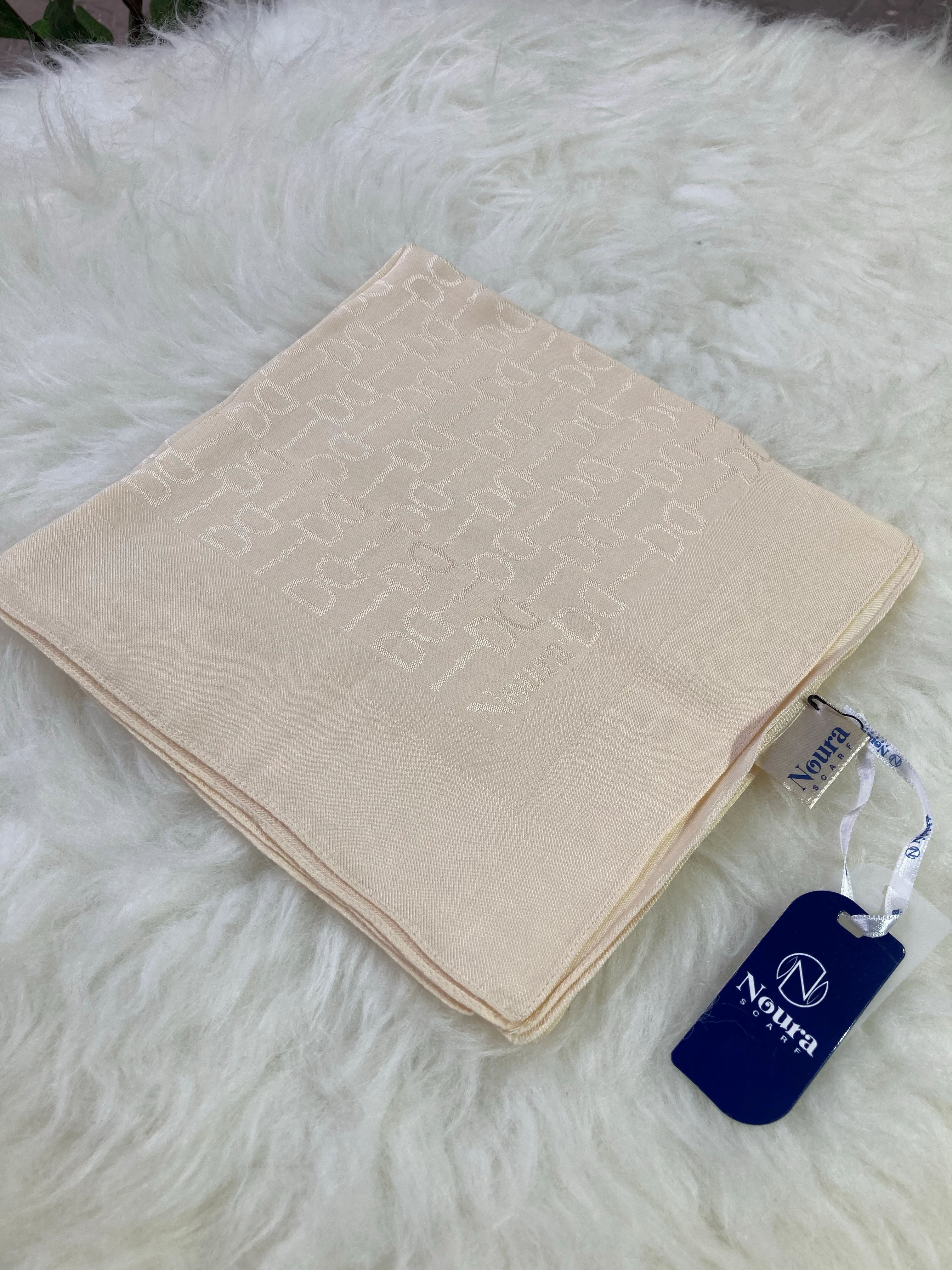 Kelepçe Naia Pamuk Eşarp Tereyağ Sarısı