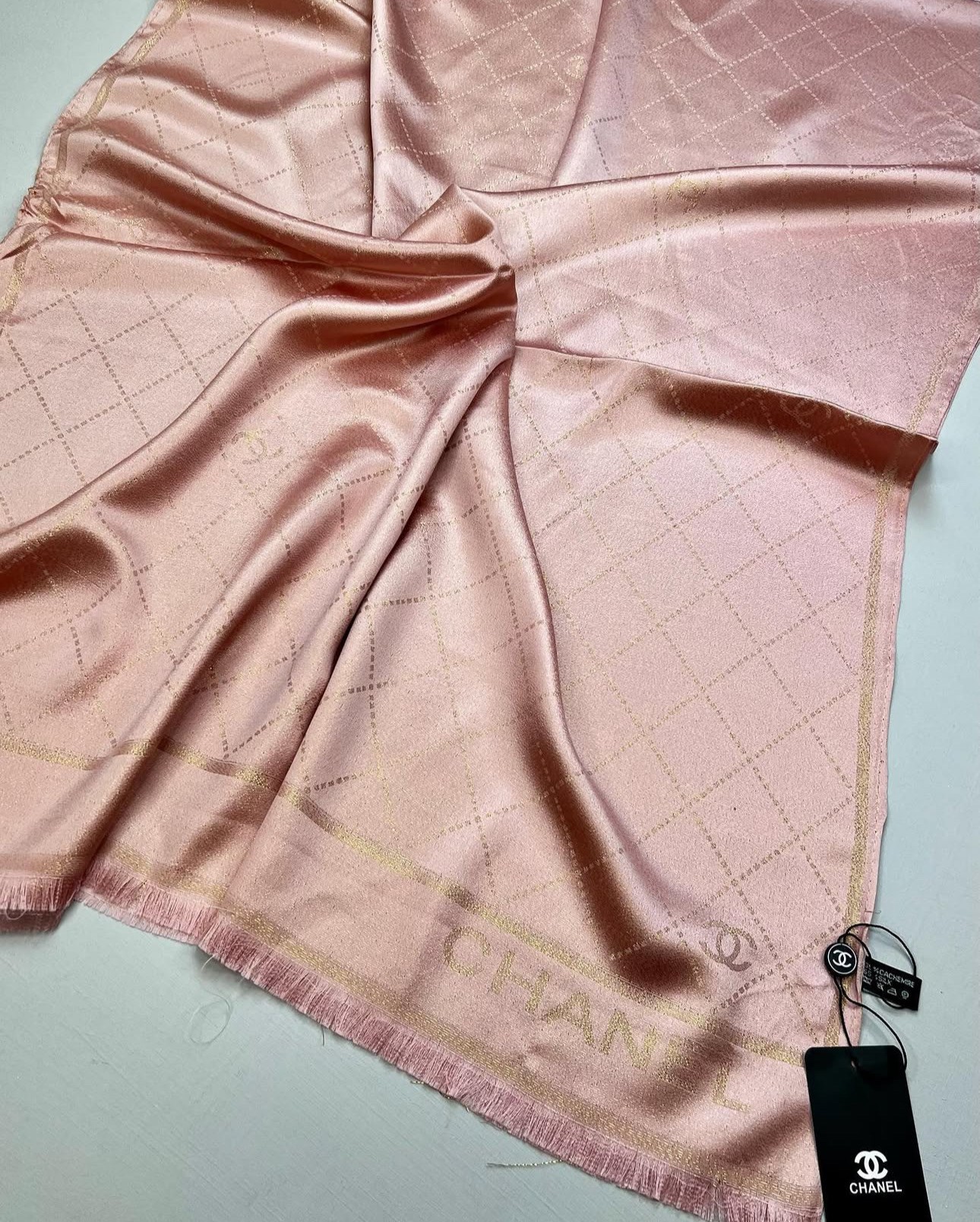 Simli İpek Şal Pembe