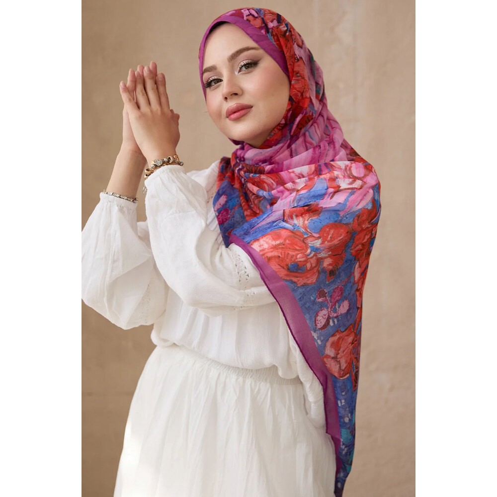 Azalea %100 Pamuk Şal/ Pembe