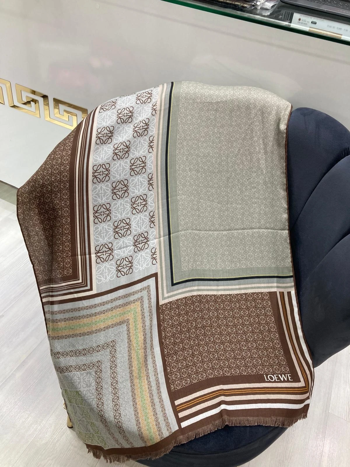 LW İthal Yün Kaşmir Şal Kahverengi